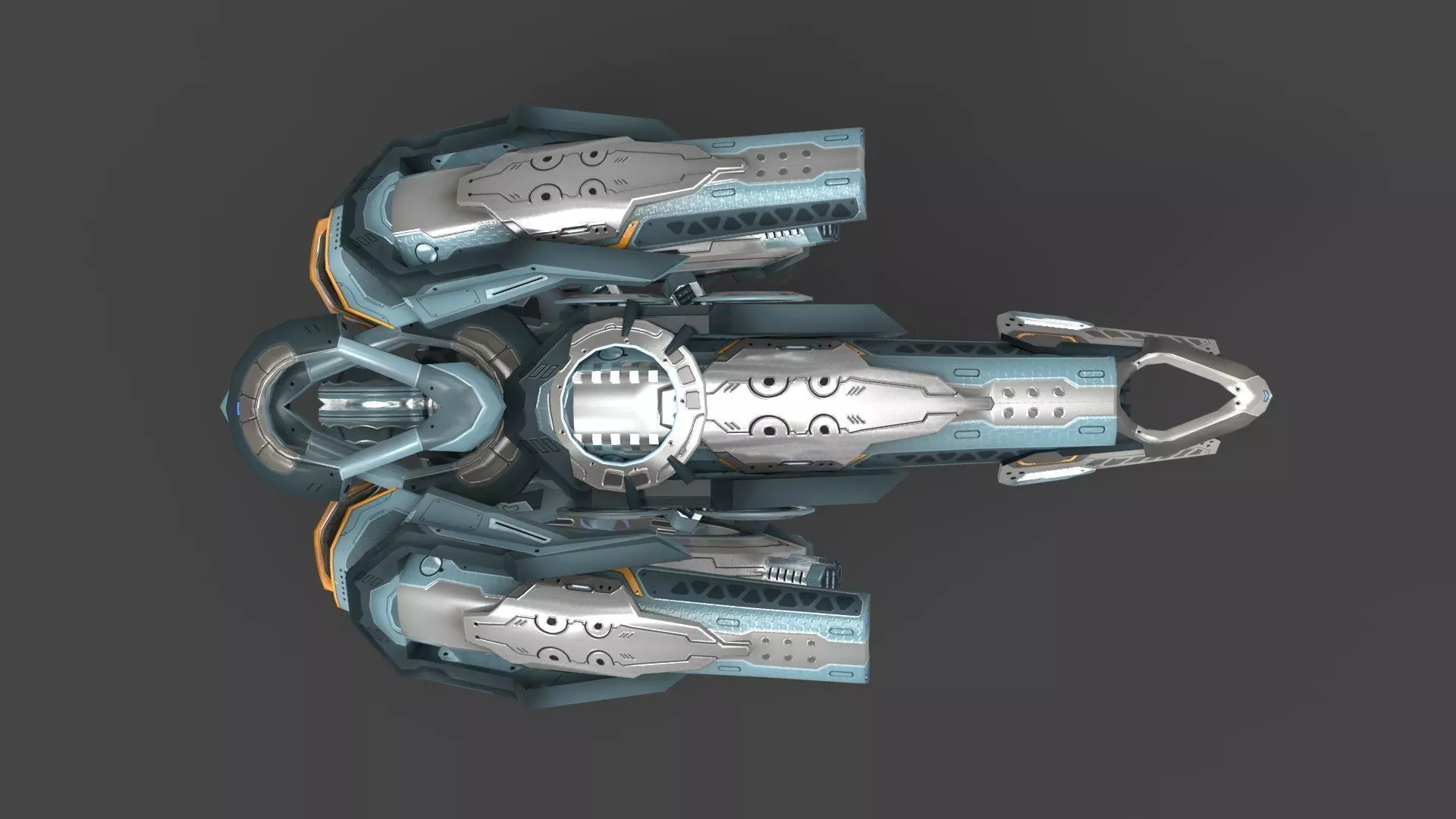 Cybertech 10 Drone pack Low-poly 3D model_82