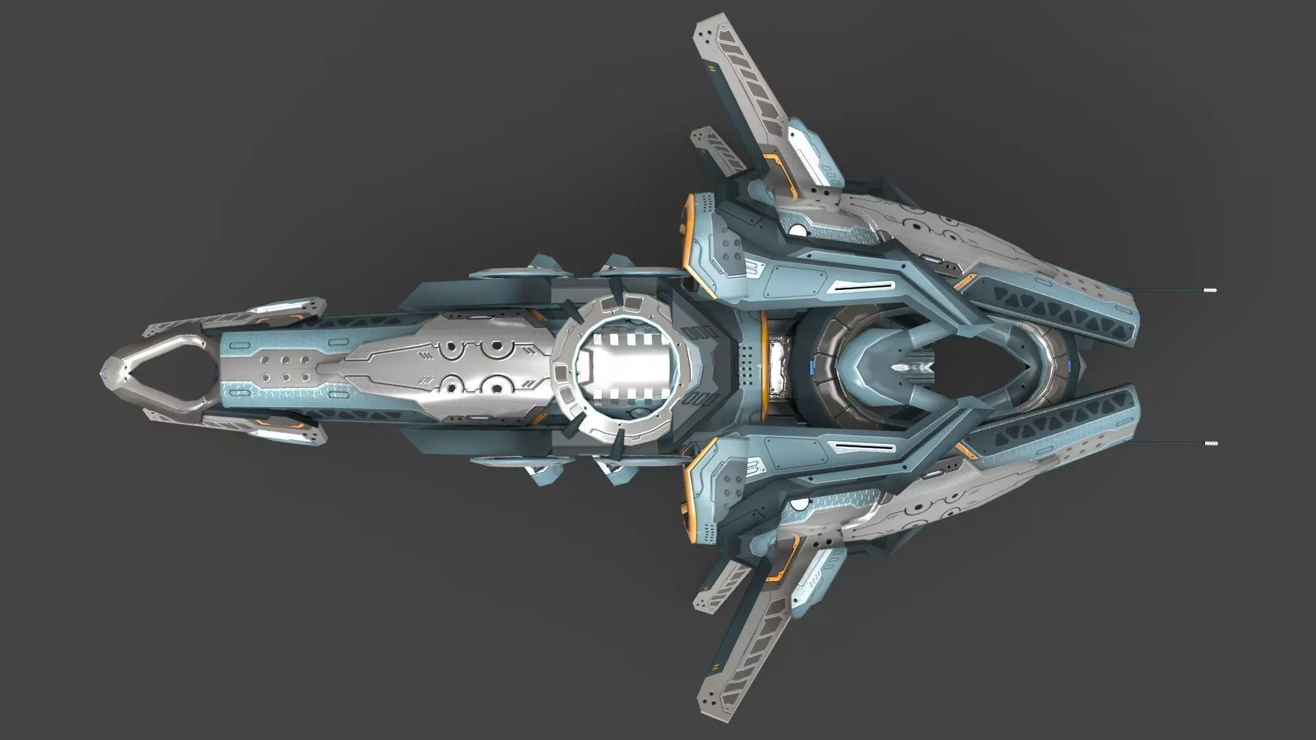 Cybertech 10 Drone pack Low-poly 3D model_39