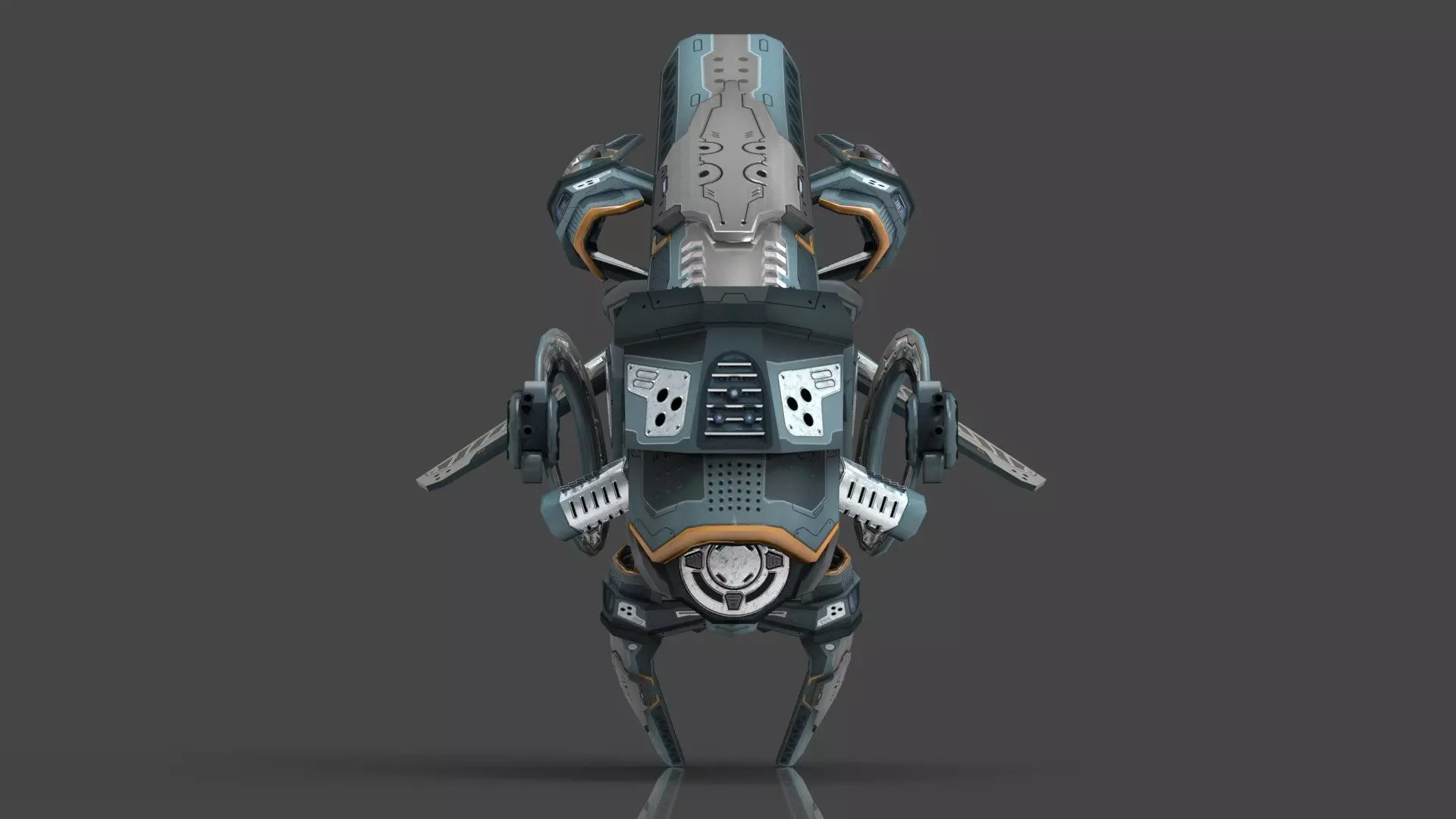 Cybertech 10 Drone pack Low-poly 3D model_77