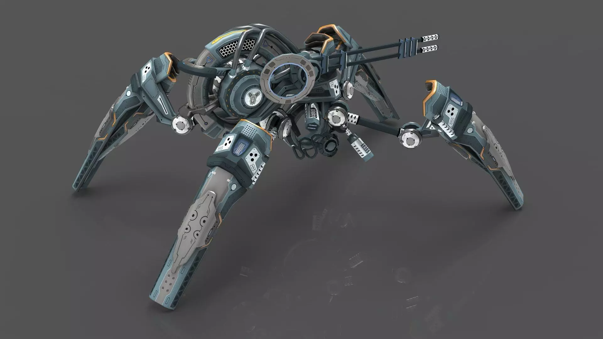 Cybertech 10 Drone pack Low-poly 3D model_95
