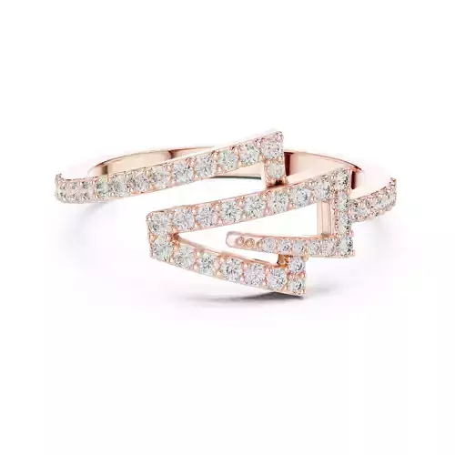 Round Cut Diamond Arrow Shape Wedding Ring 3DM STL Video