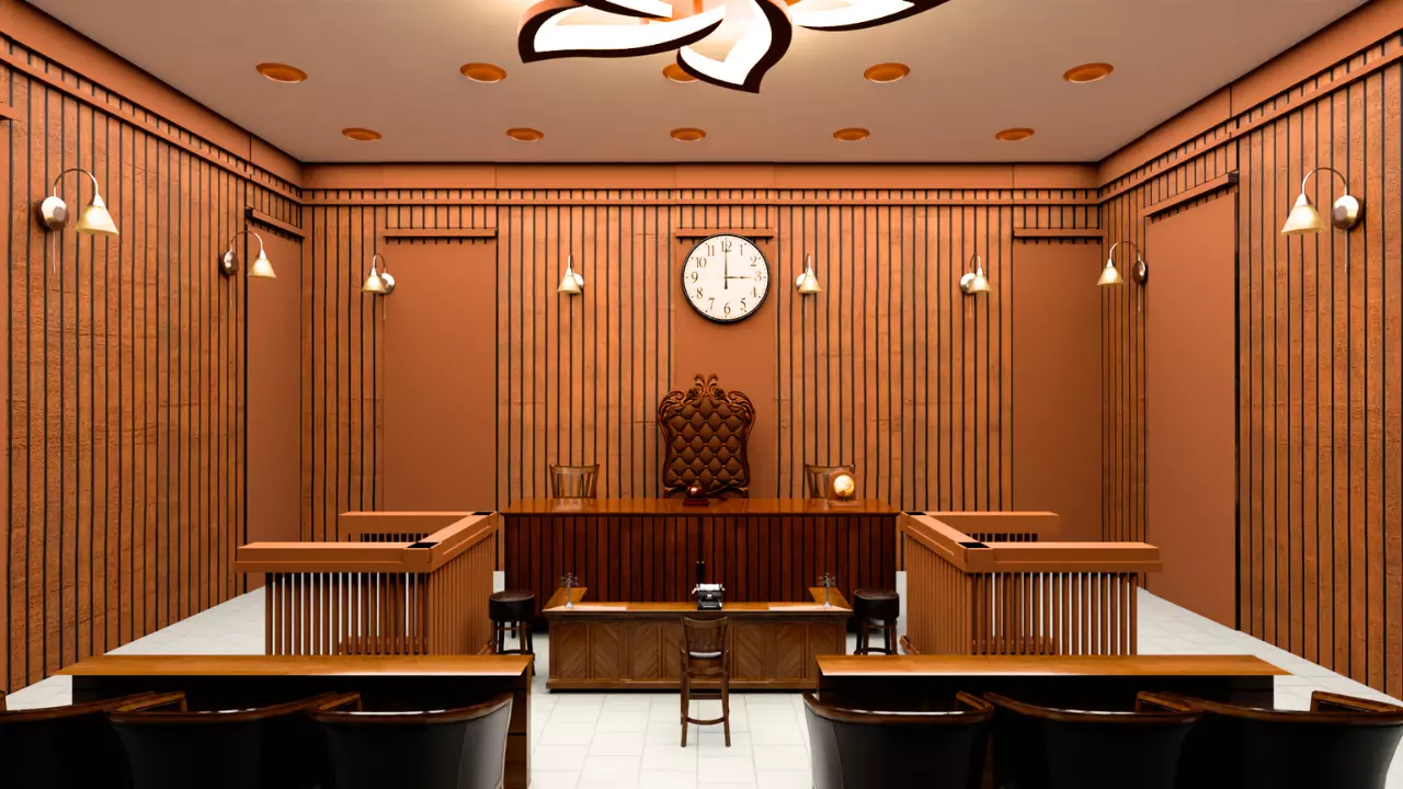 Courtroom Interior 3D model 3D model 3D model