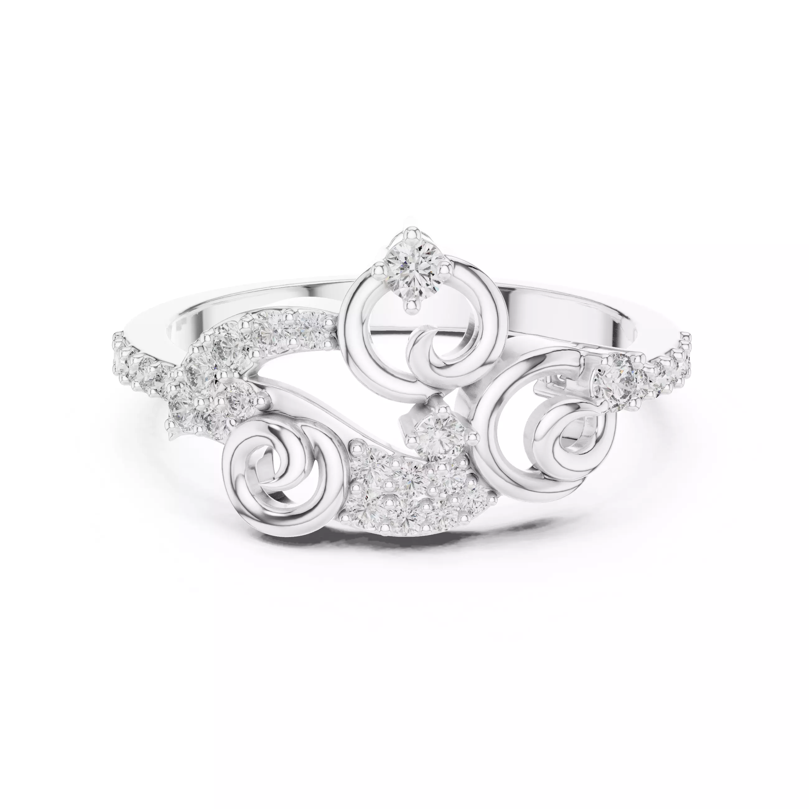 Round Cut Diamond Engagement Wedding Ring 3DM STL Video 3D print model_2