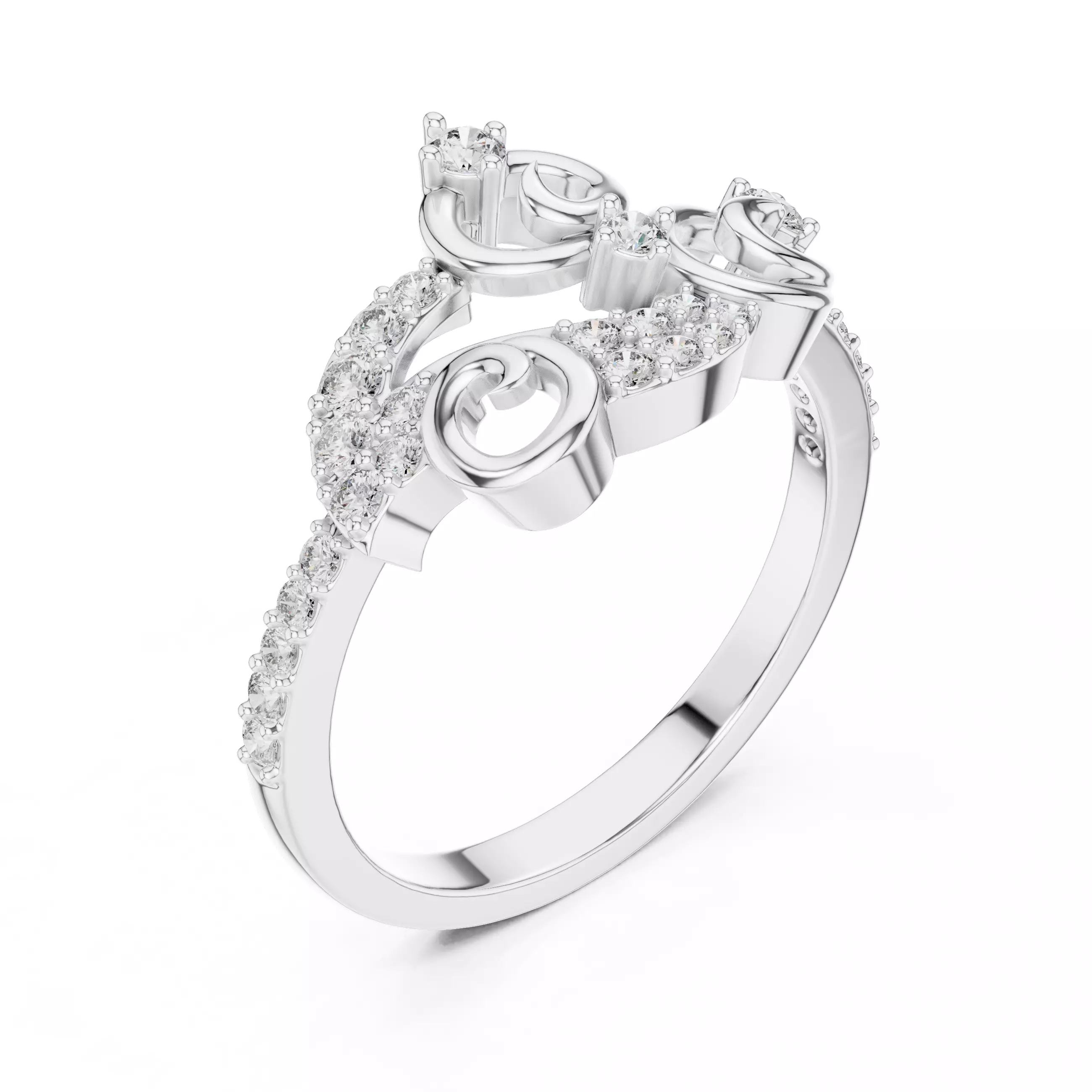 Round Cut Diamond Engagement Wedding Ring 3DM STL Video 3D print model_10