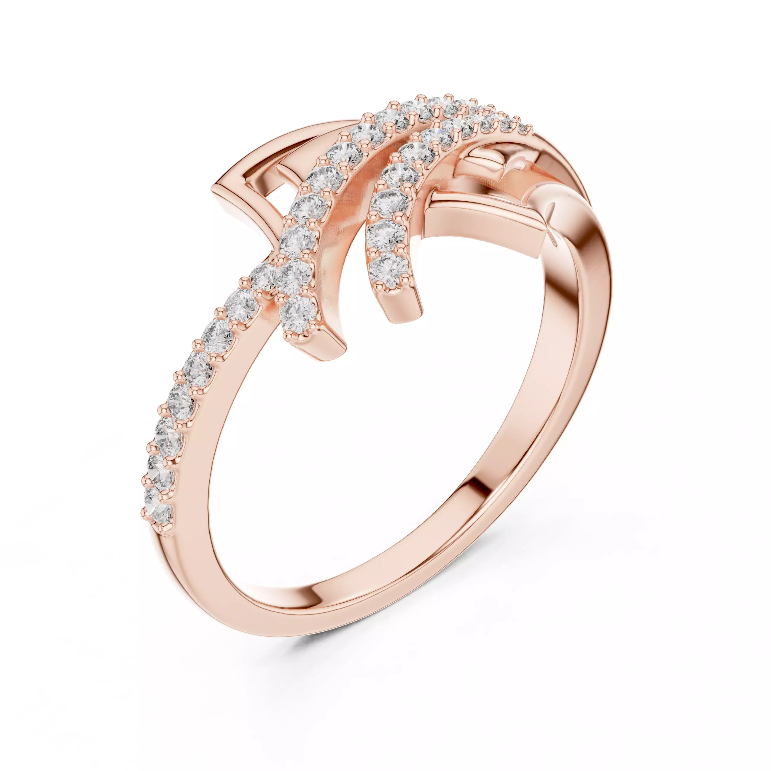 Round Cut Diamond Engagement Wedding Ring 3DM STL Video 3D print model_4