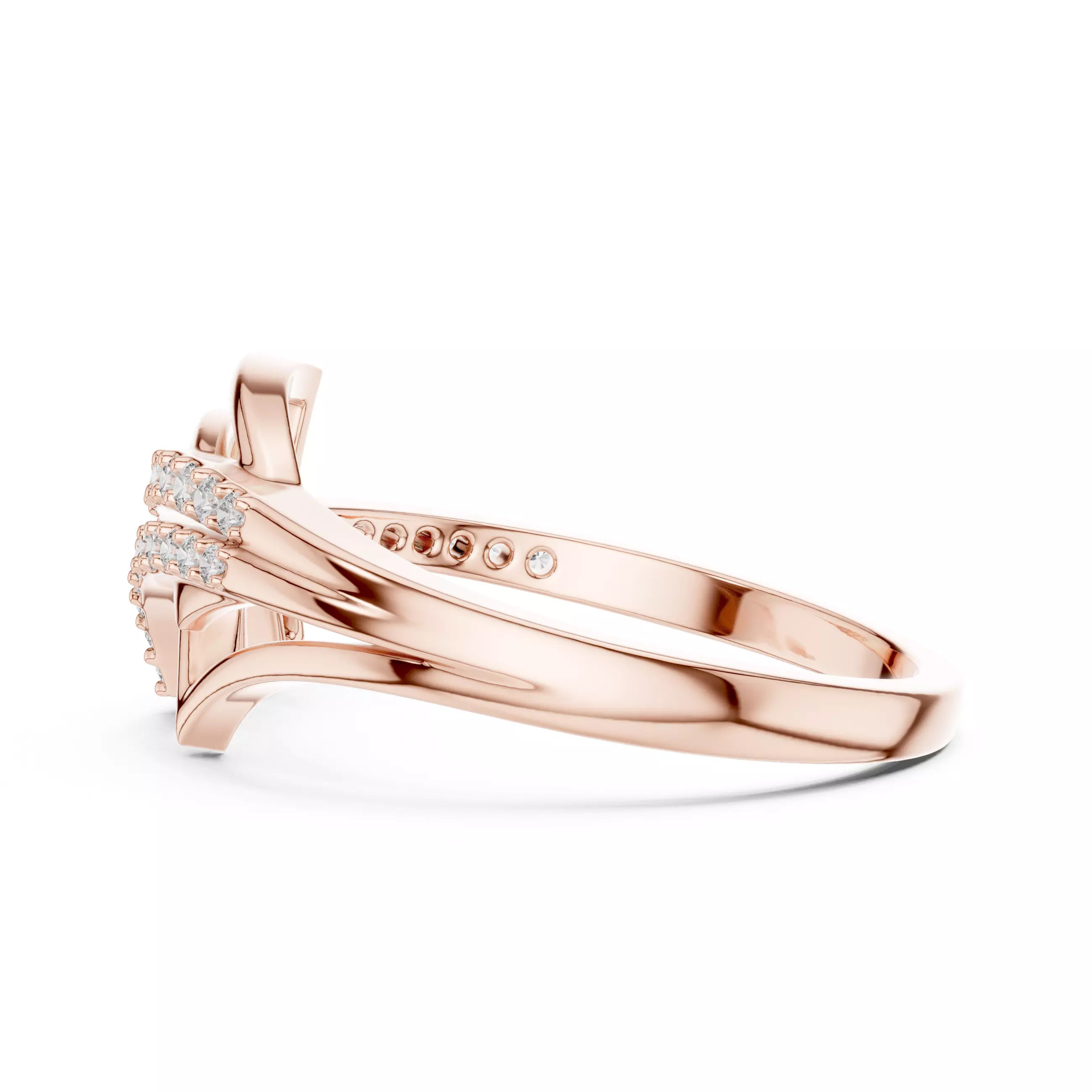 Round Cut Diamond Engagement Wedding Ring 3DM STL Video 3D print model_5