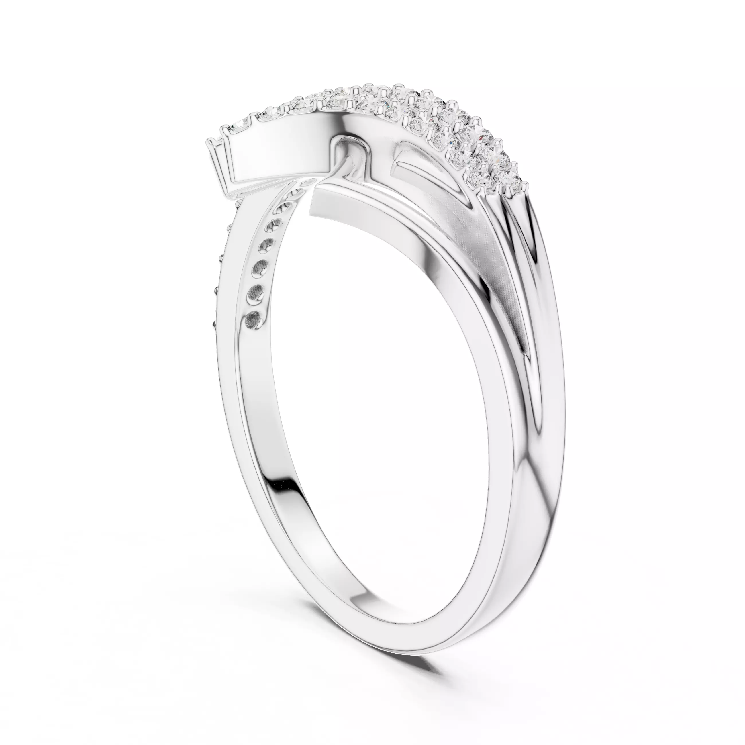 Round Cut Diamond Engagement Wedding Ring 3DM STL Video 3D print model_9