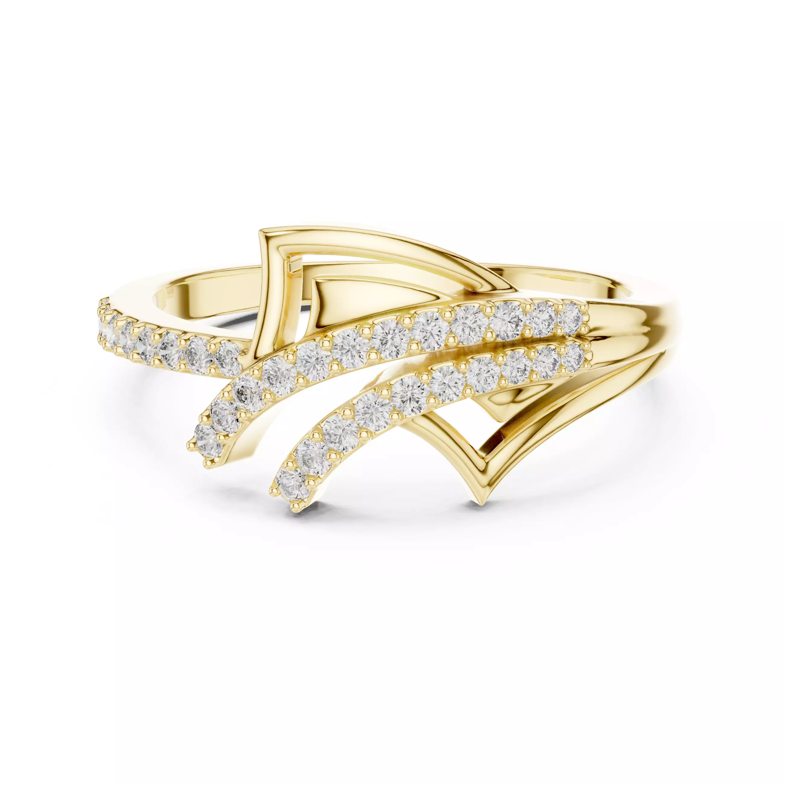 Round Cut Diamond Engagement Wedding Ring 3DM STL Video 3D print model_1