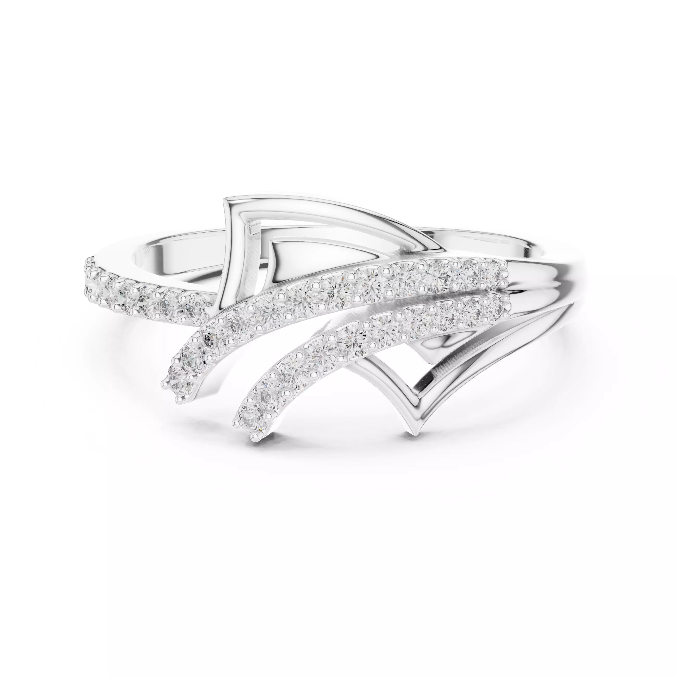 Round Cut Diamond Engagement Wedding Ring 3DM STL Video 3D print model_2