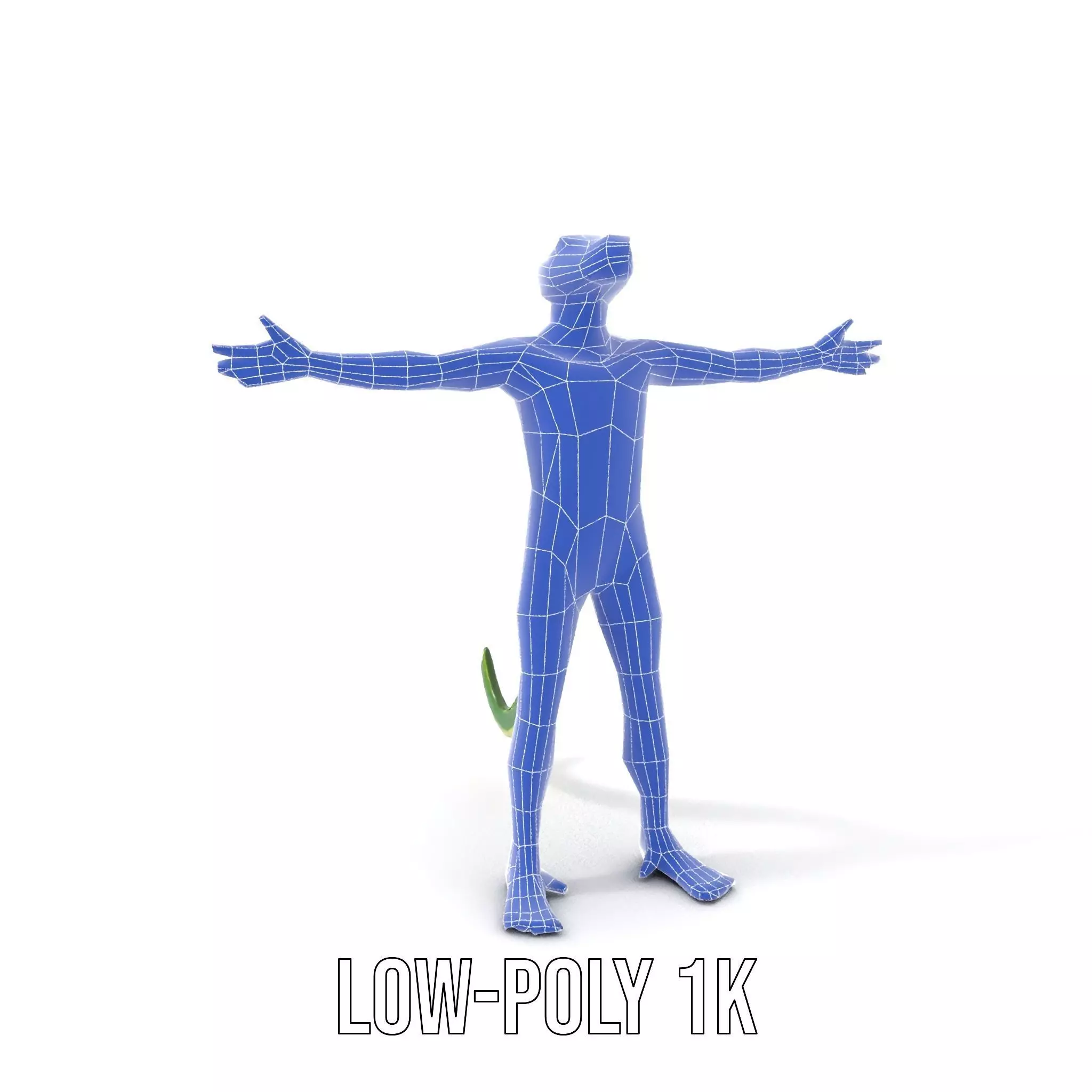 Green Humanoid Lizard model pack Low-poly 3D model_20
