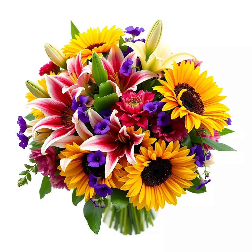 Vibrant Flower Bouquet model pack Low-poly 3D model_3