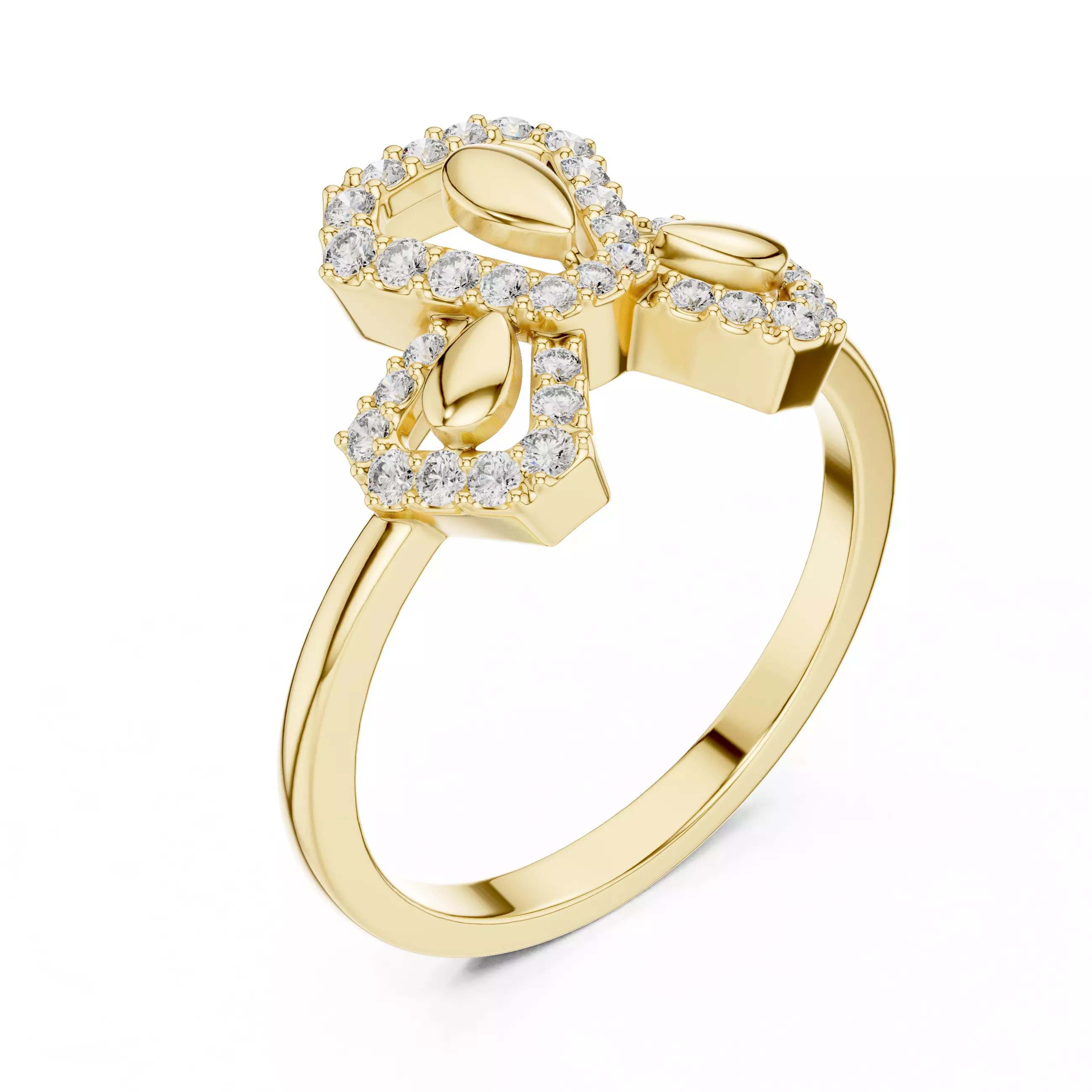 Round Cut Diamond Engagement Wedding Ring 3DM STL Video 3D print model_7