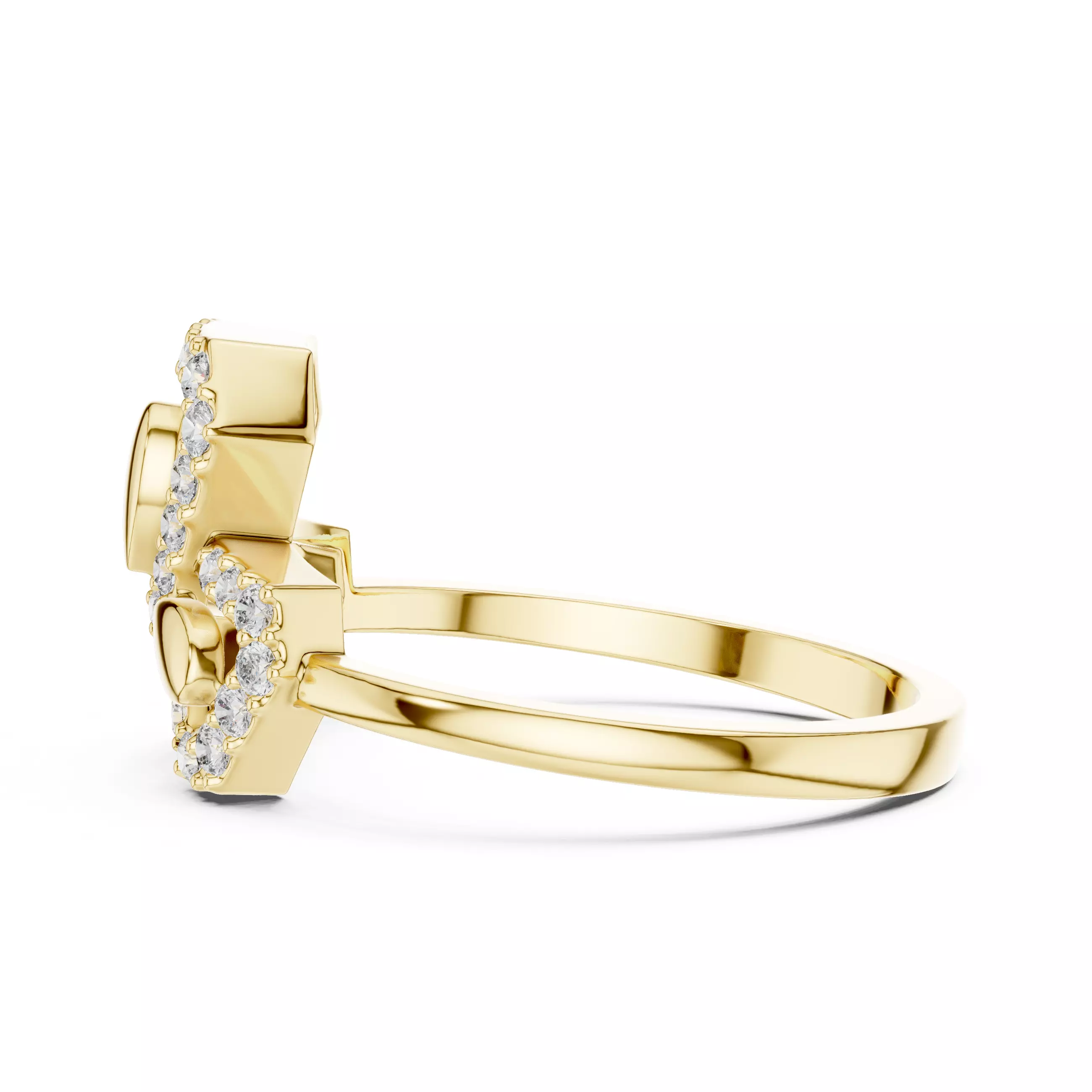 Round Cut Diamond Engagement Wedding Ring 3DM STL Video 3D print model_8