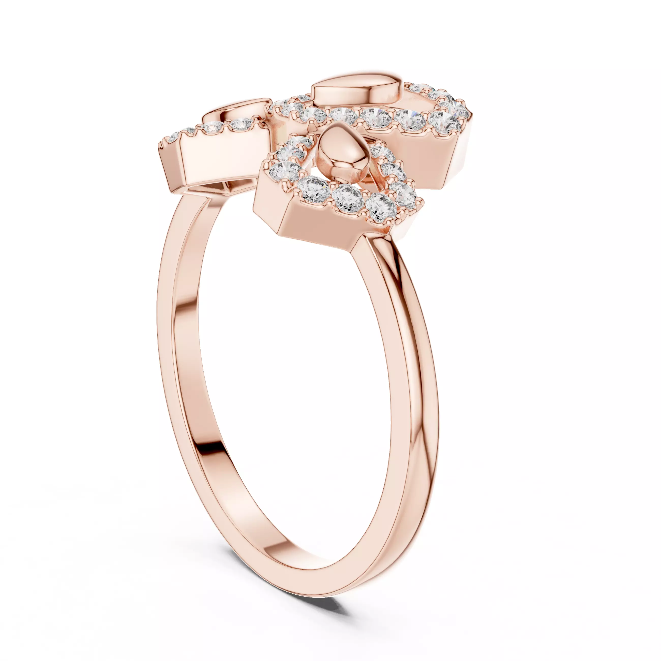 Round Cut Diamond Engagement Wedding Ring 3DM STL Video 3D print model_3