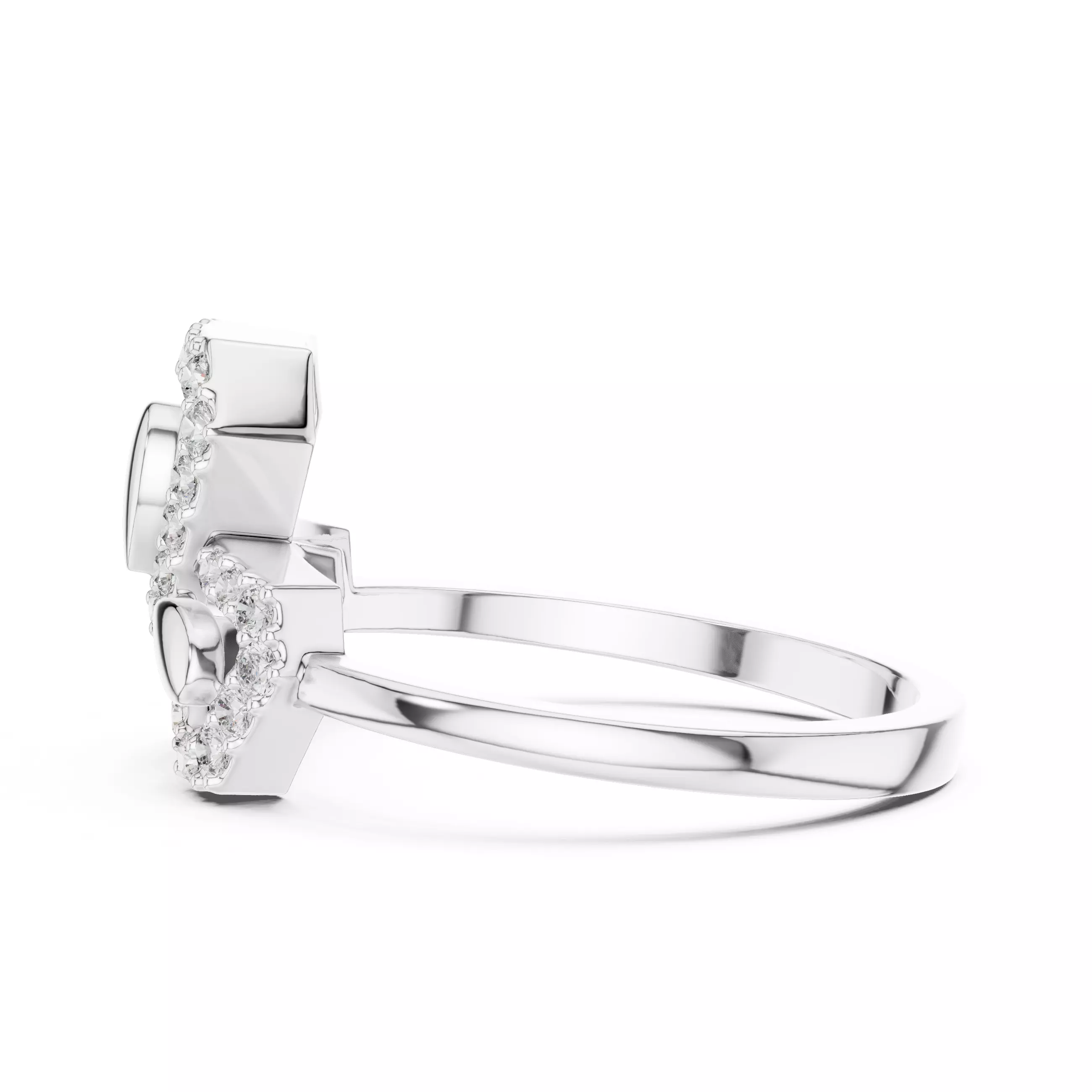 Round Cut Diamond Engagement Wedding Ring 3DM STL Video 3D print model_11
