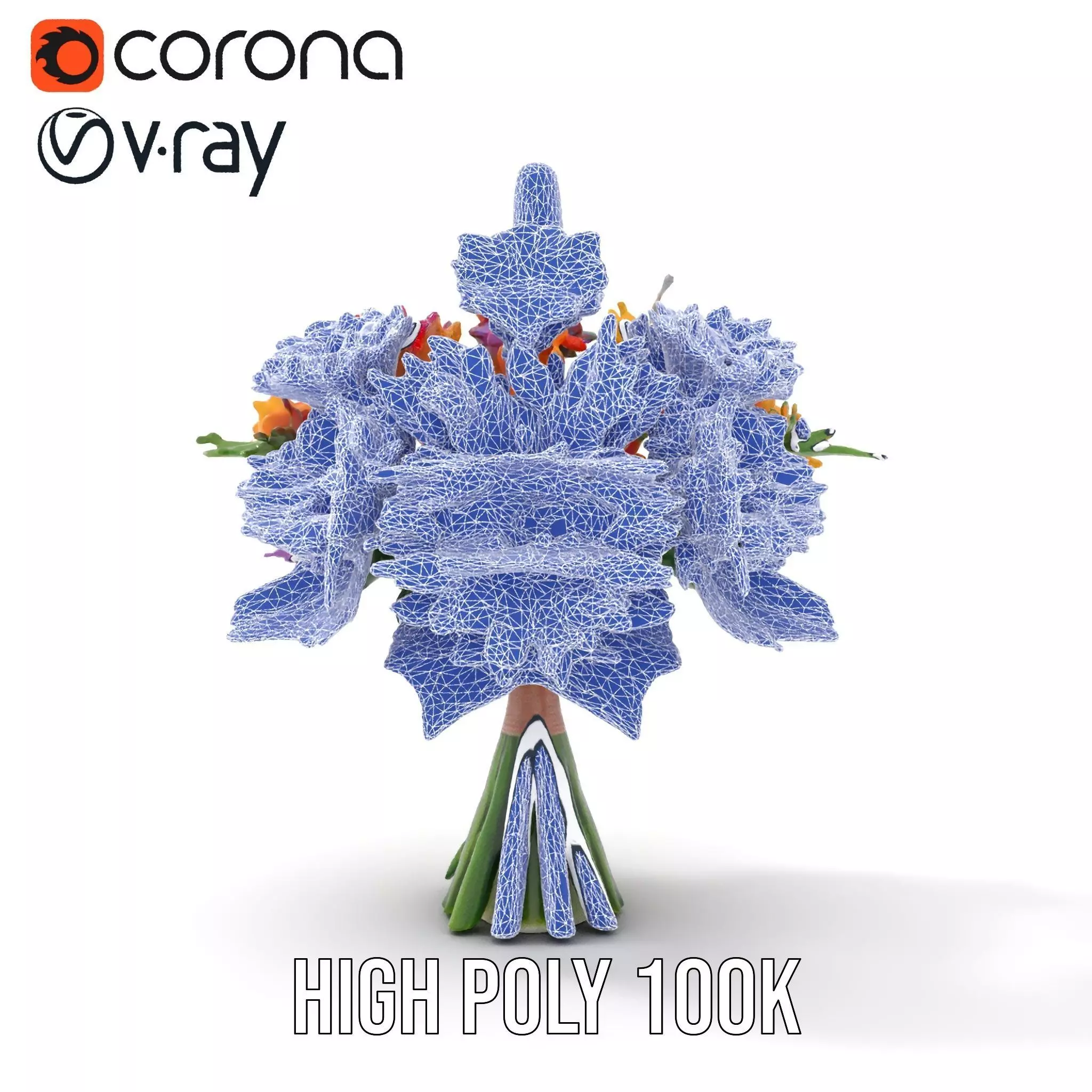 Vibrant Flower Bouquet model pack Low-poly 3D model_27