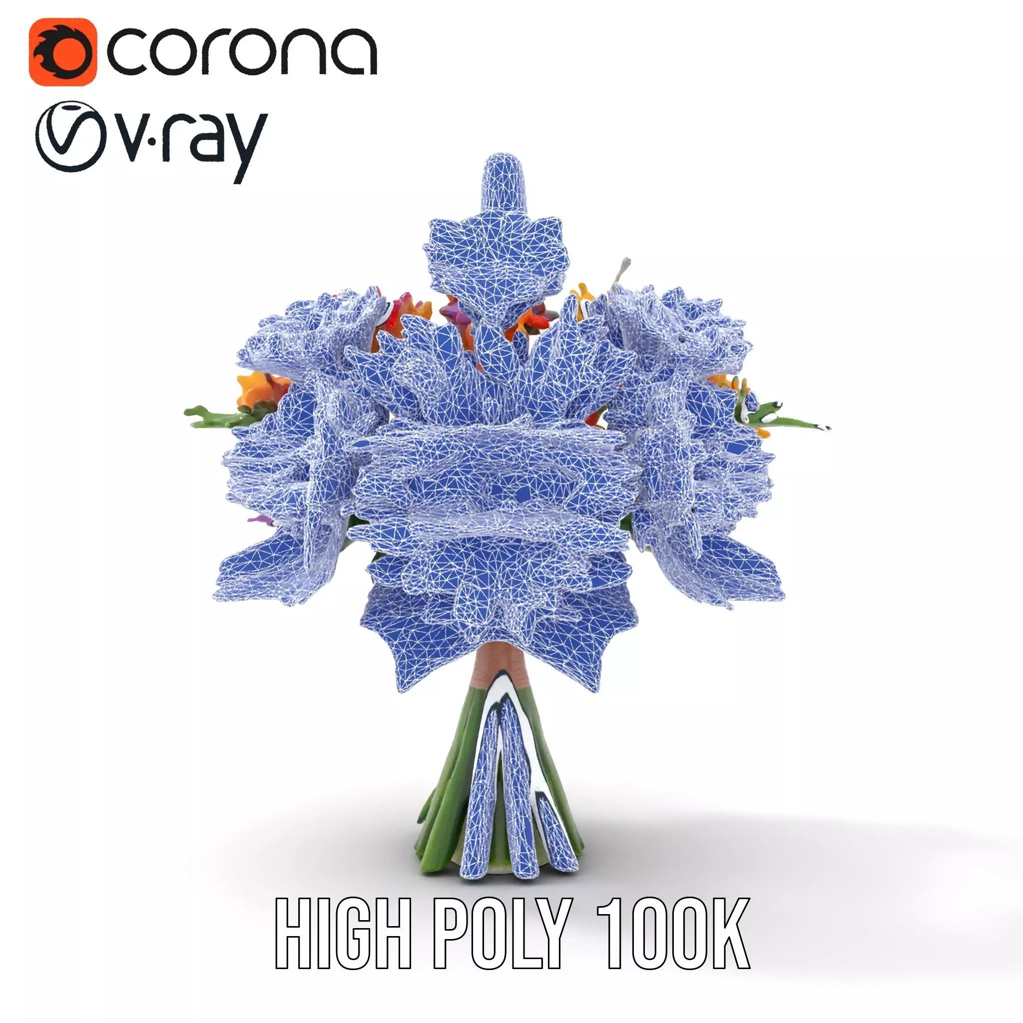 Vibrant Flower Bouquet model pack Low-poly 3D model_19