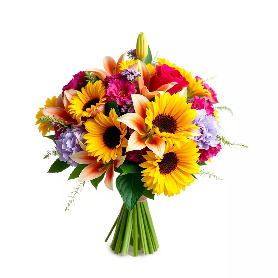 Vibrant Flower Bouquet model pack Low-poly 3D model_3