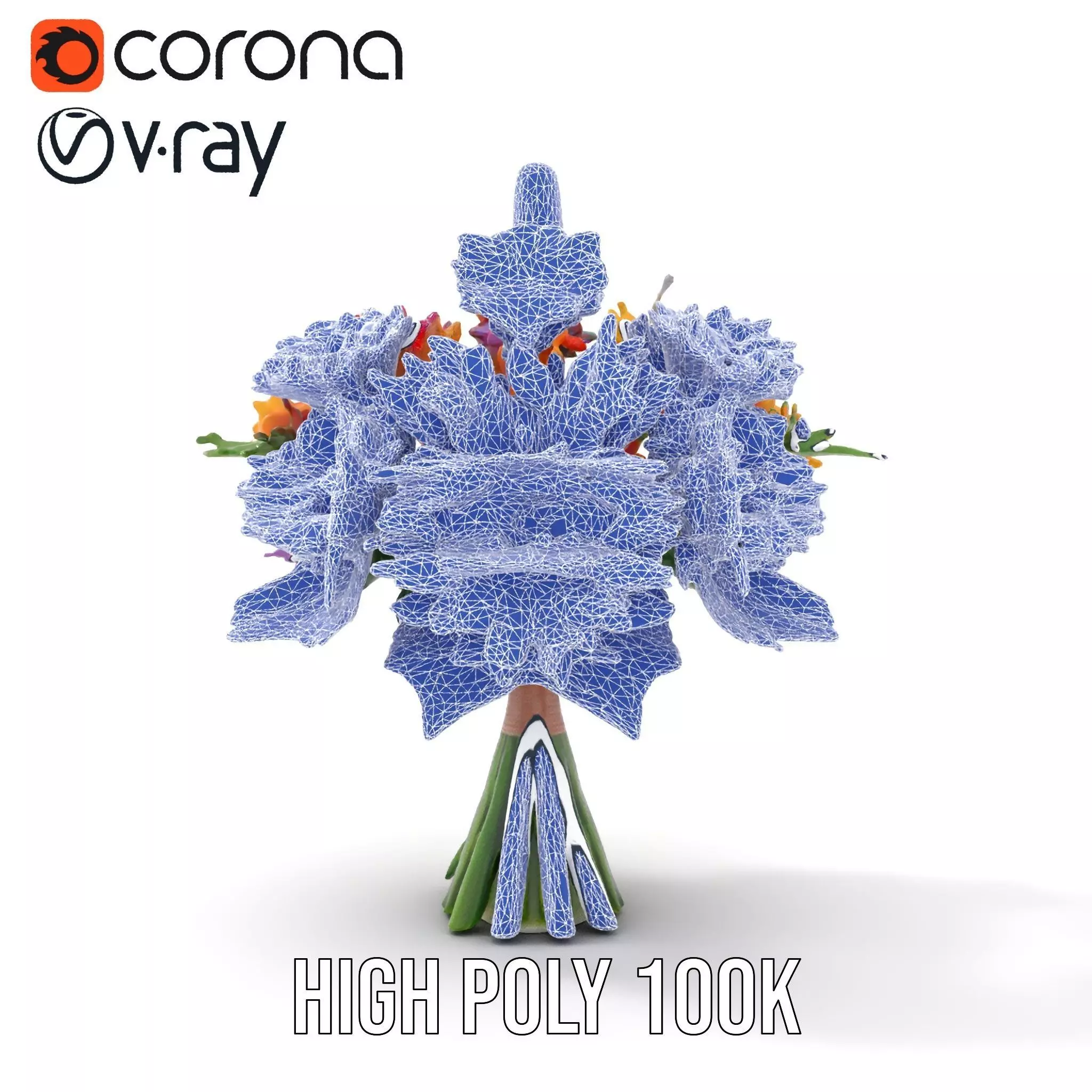 Vibrant Flower Bouquet model pack Low-poly 3D model_31