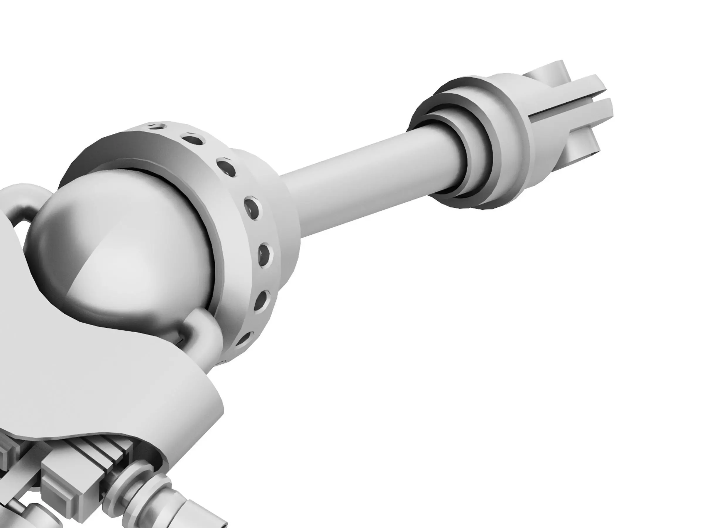 Robot hand Low-poly 3D model_4