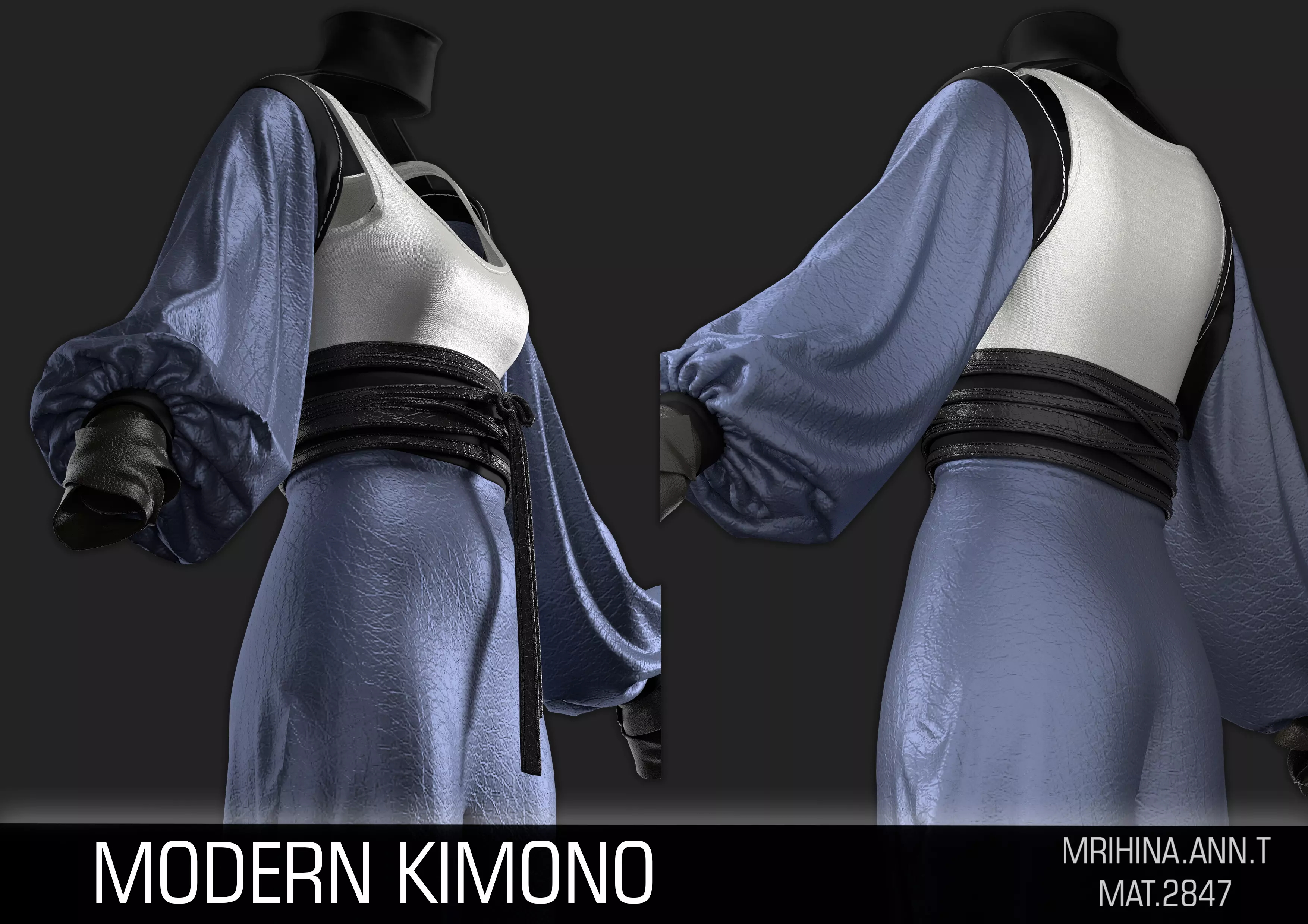 Modern Kimono 3D model_8
