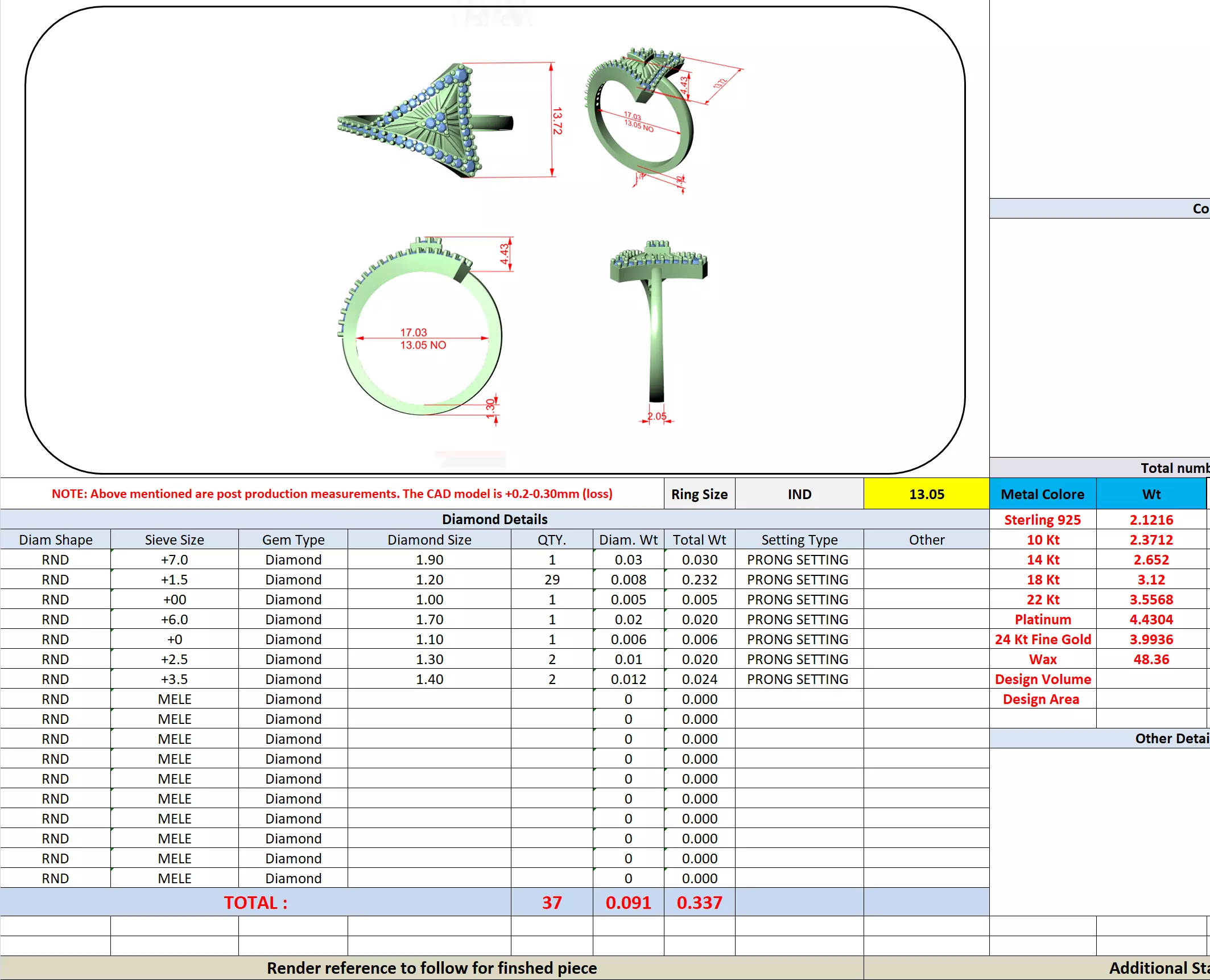 Round Cut Diamond Tringle Shape Engagement Ring 3DM STL Video 3D print model_13