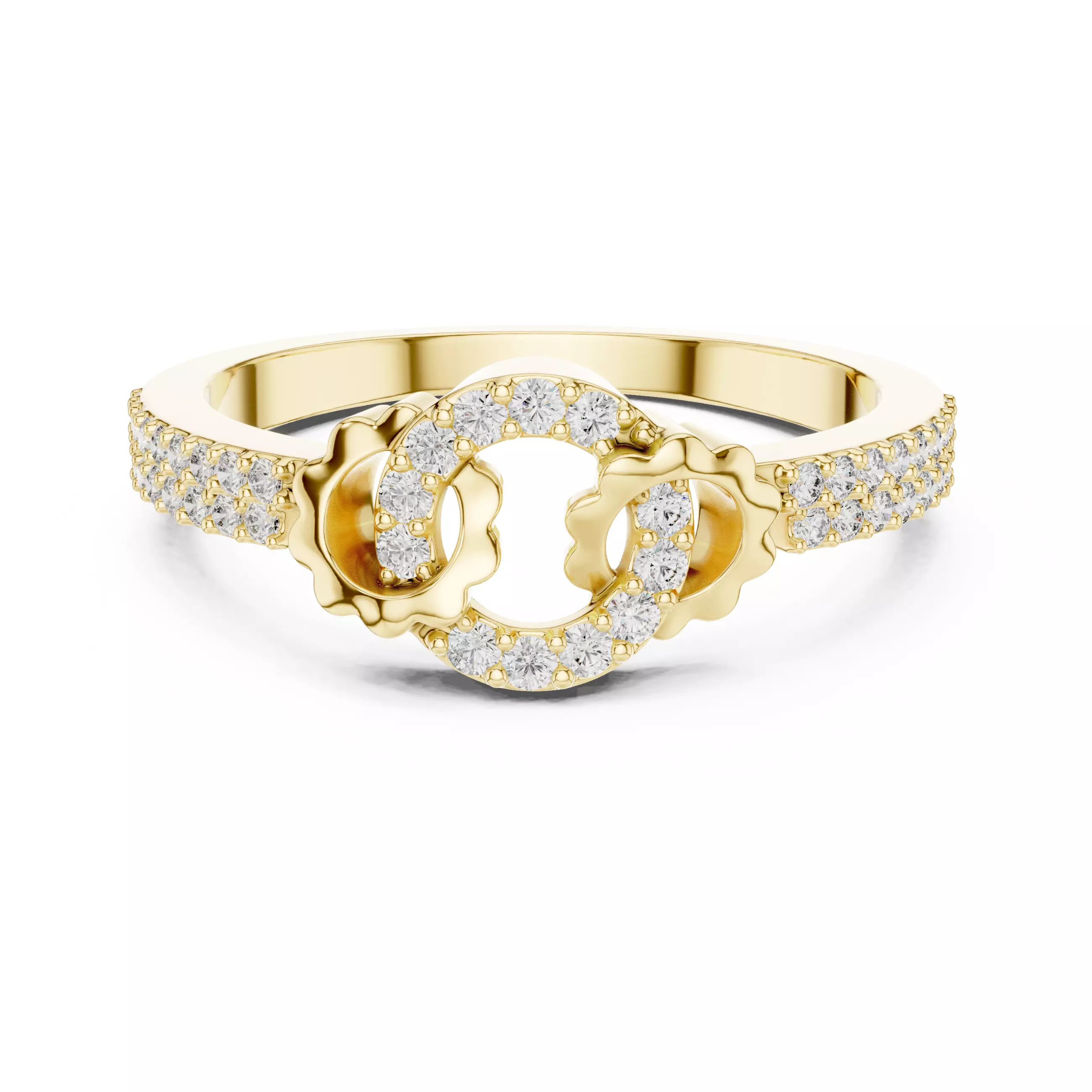 Round Cut Diamond Engagement Wedding Ring 3DM STL Video 3D print model_1
