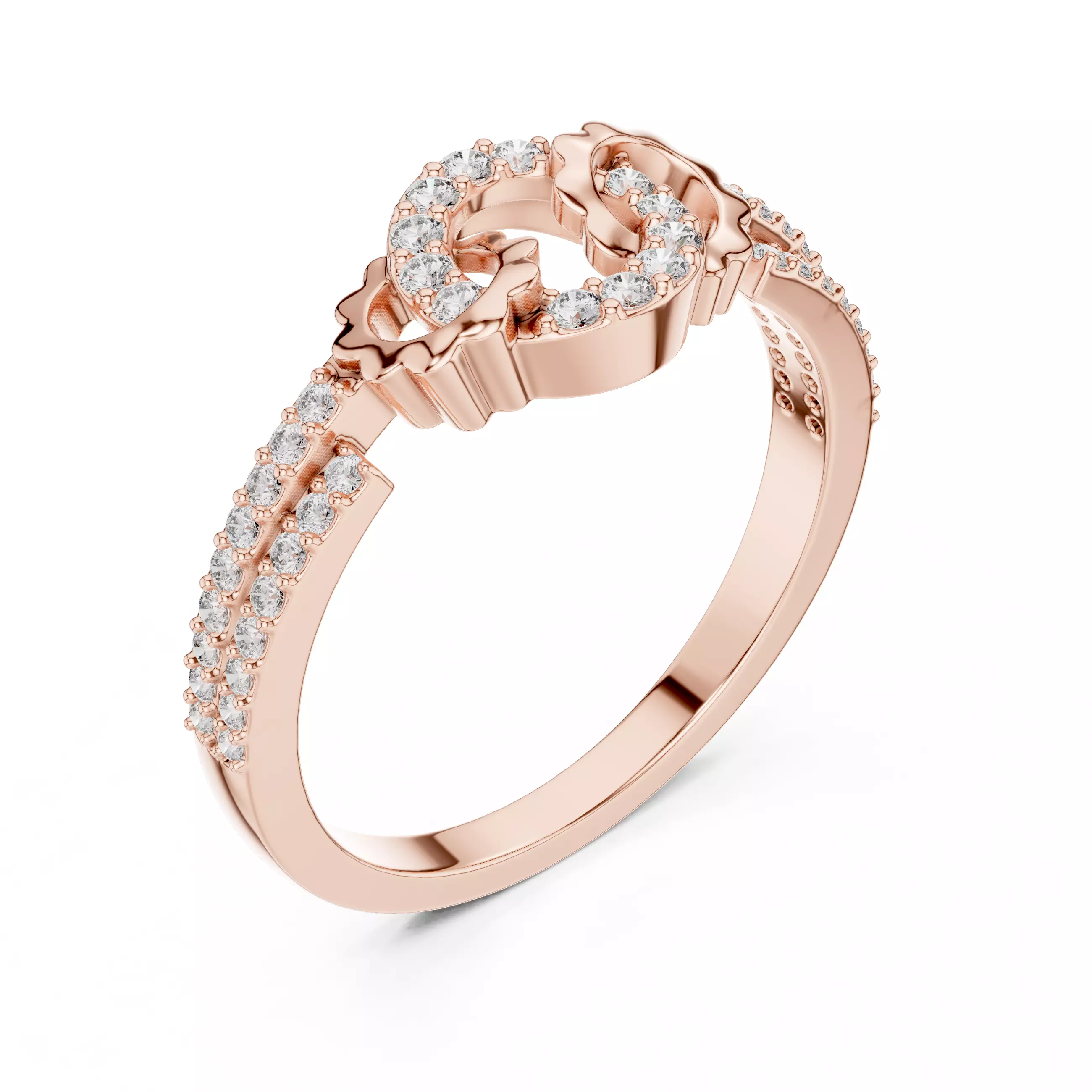 Round Cut Diamond Engagement Wedding Ring 3DM STL Video 3D print model_4