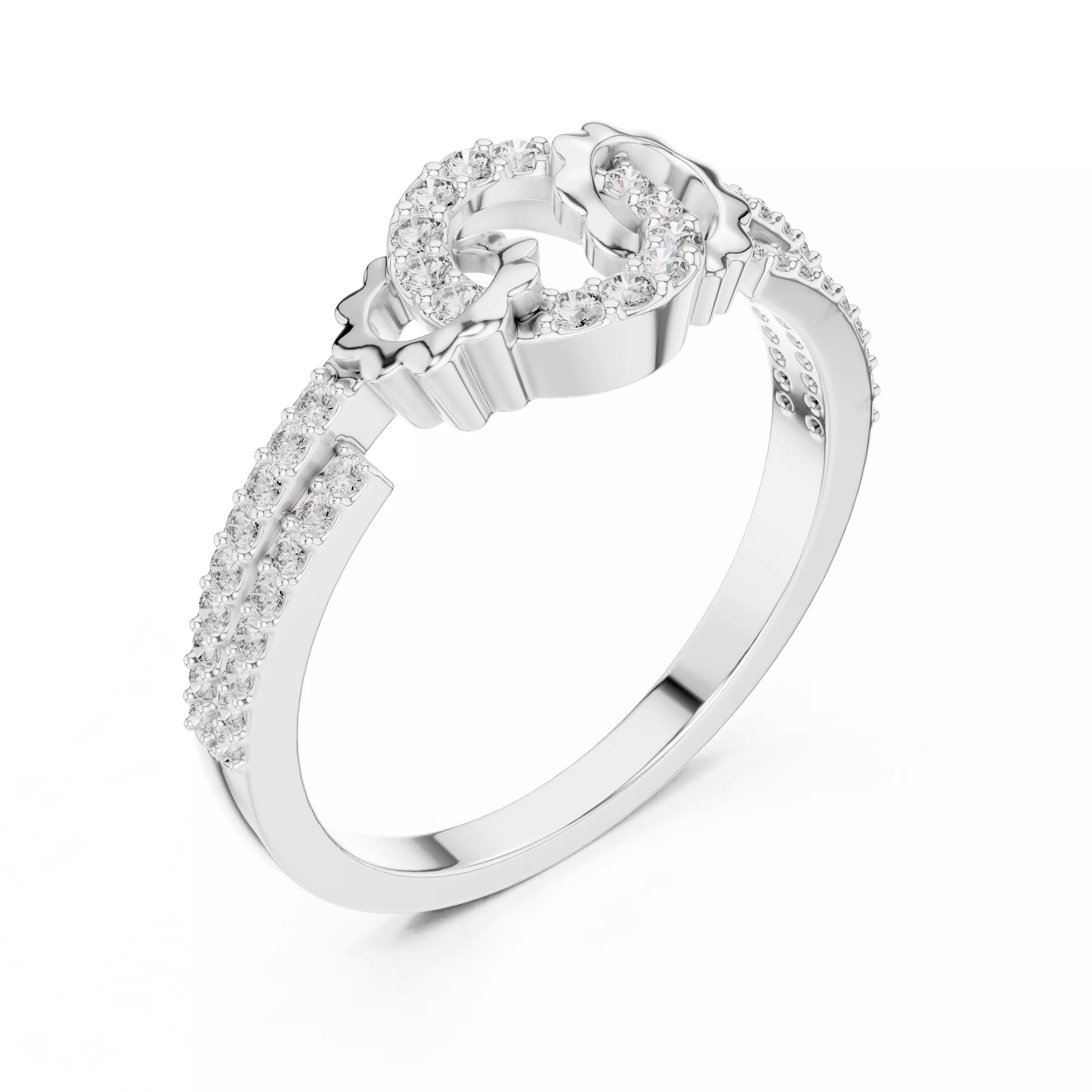 Round Cut Diamond Engagement Wedding Ring 3DM STL Video 3D print model_10