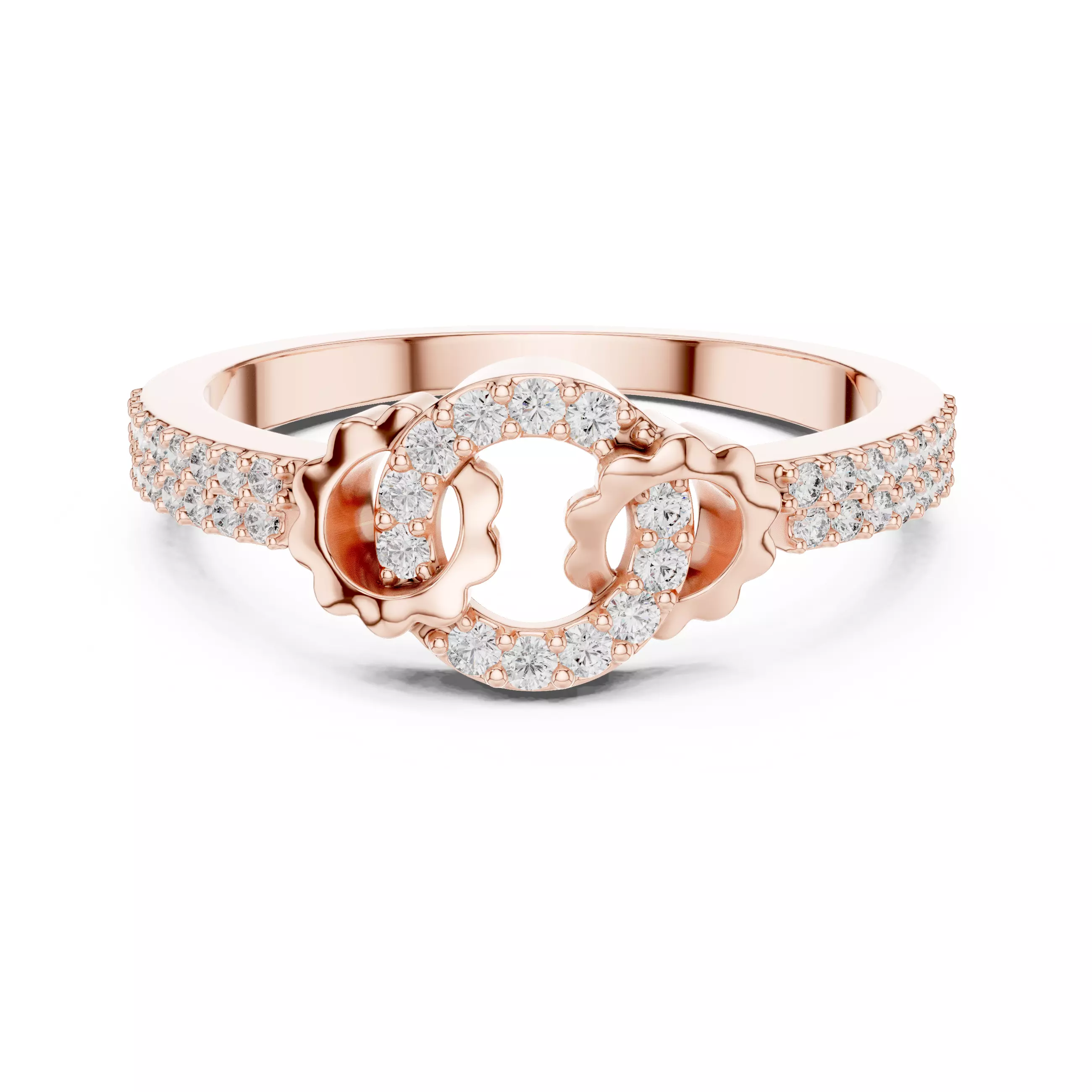 Round Cut Diamond Engagement Wedding Ring 3DM STL Video 3D print model_0