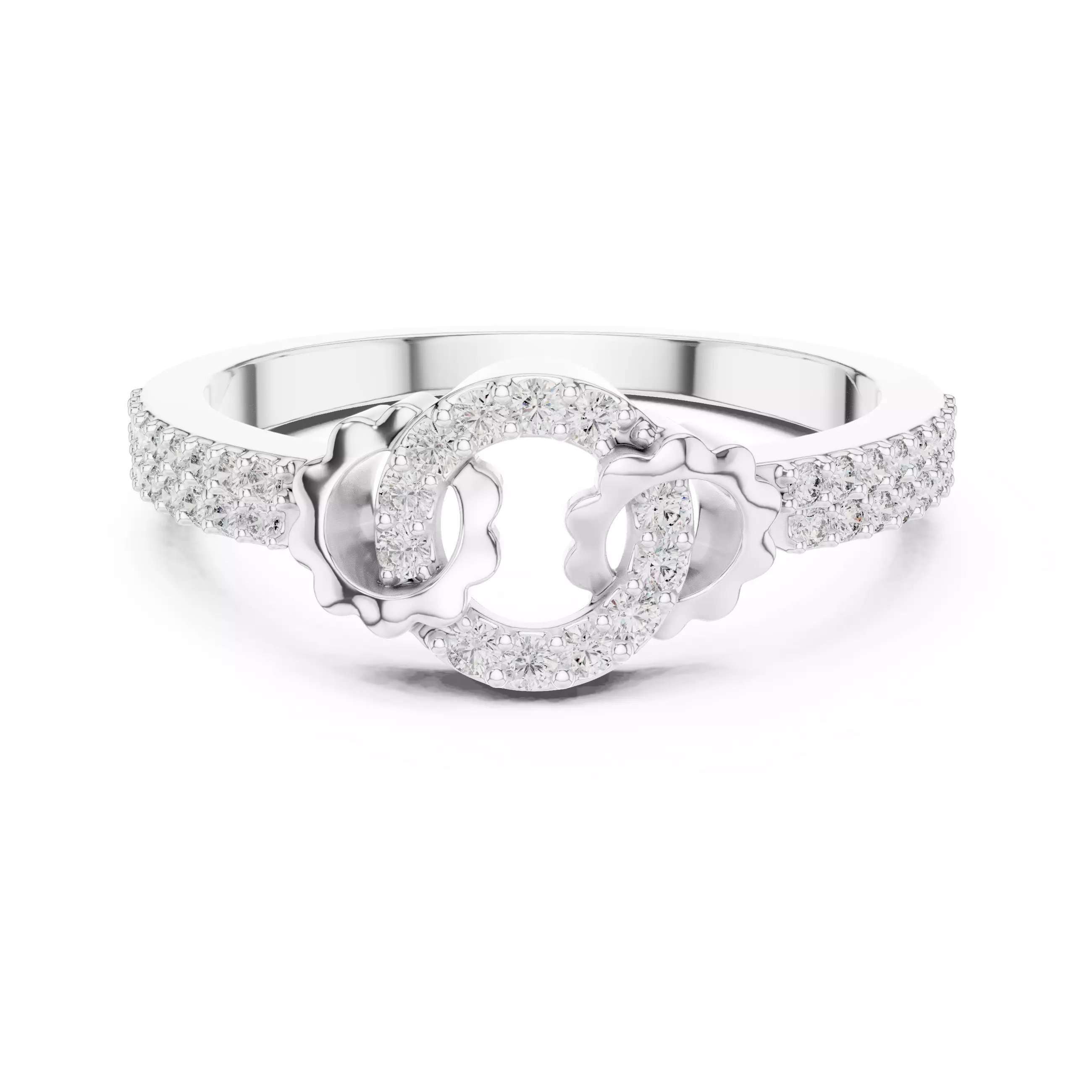 Round Cut Diamond Engagement Wedding Ring 3DM STL Video 3D print model_2