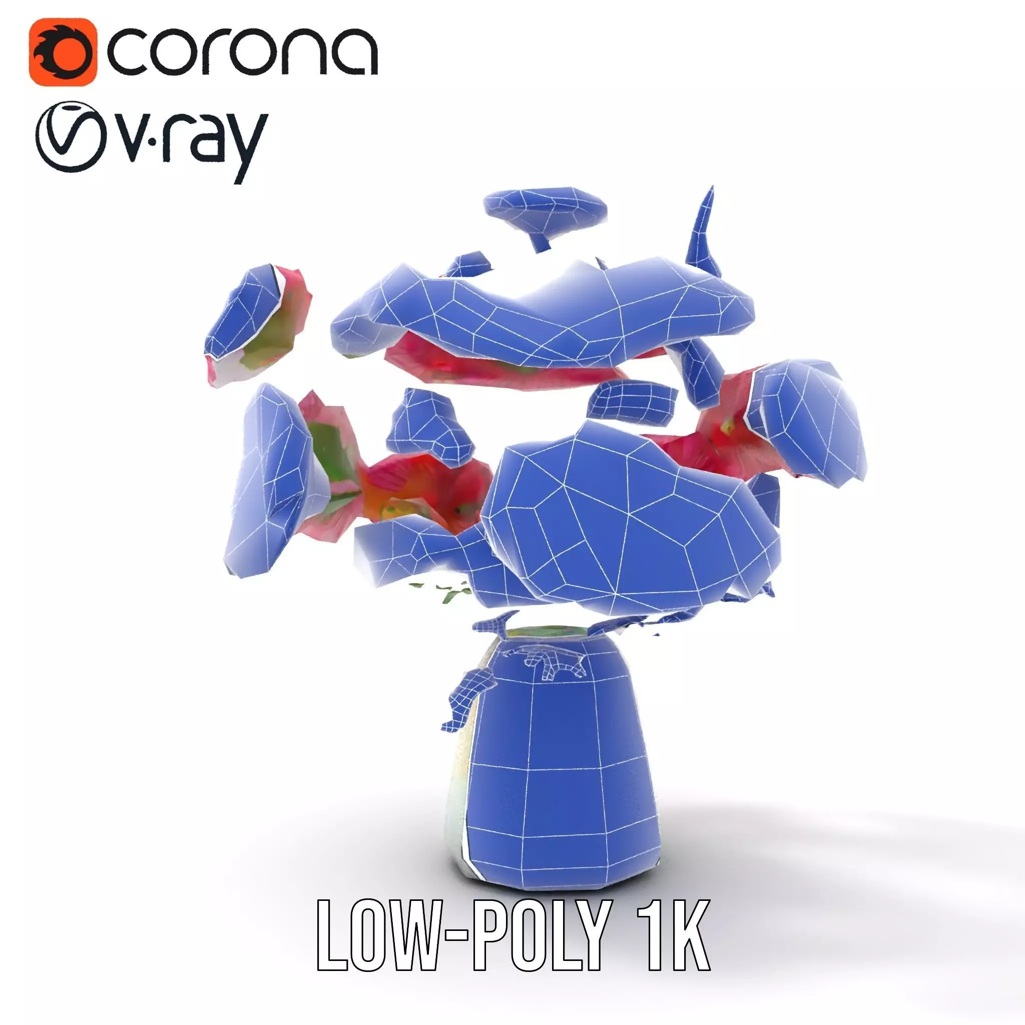 Colorful Gerbera Bouquet model pack Low-poly 3D model_32