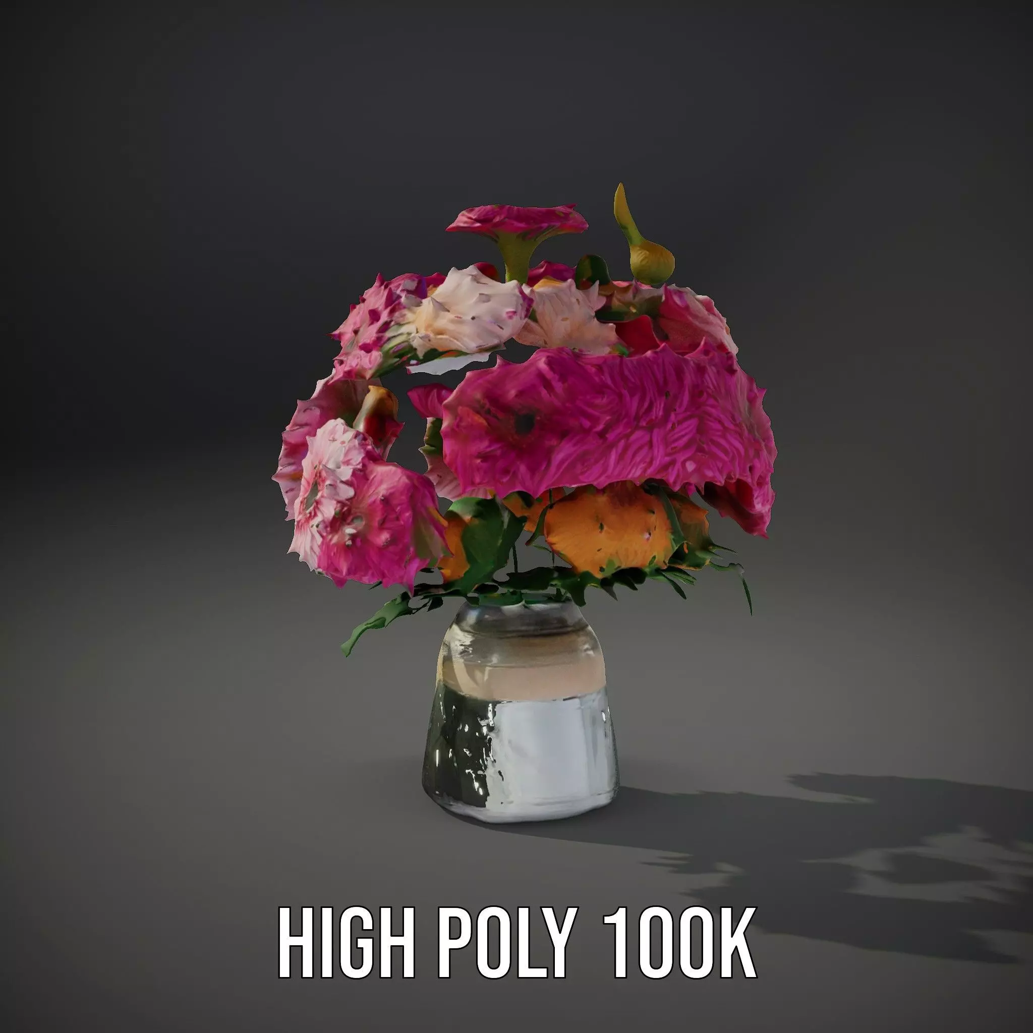 Colorful Gerbera Bouquet model pack Low-poly 3D model_9