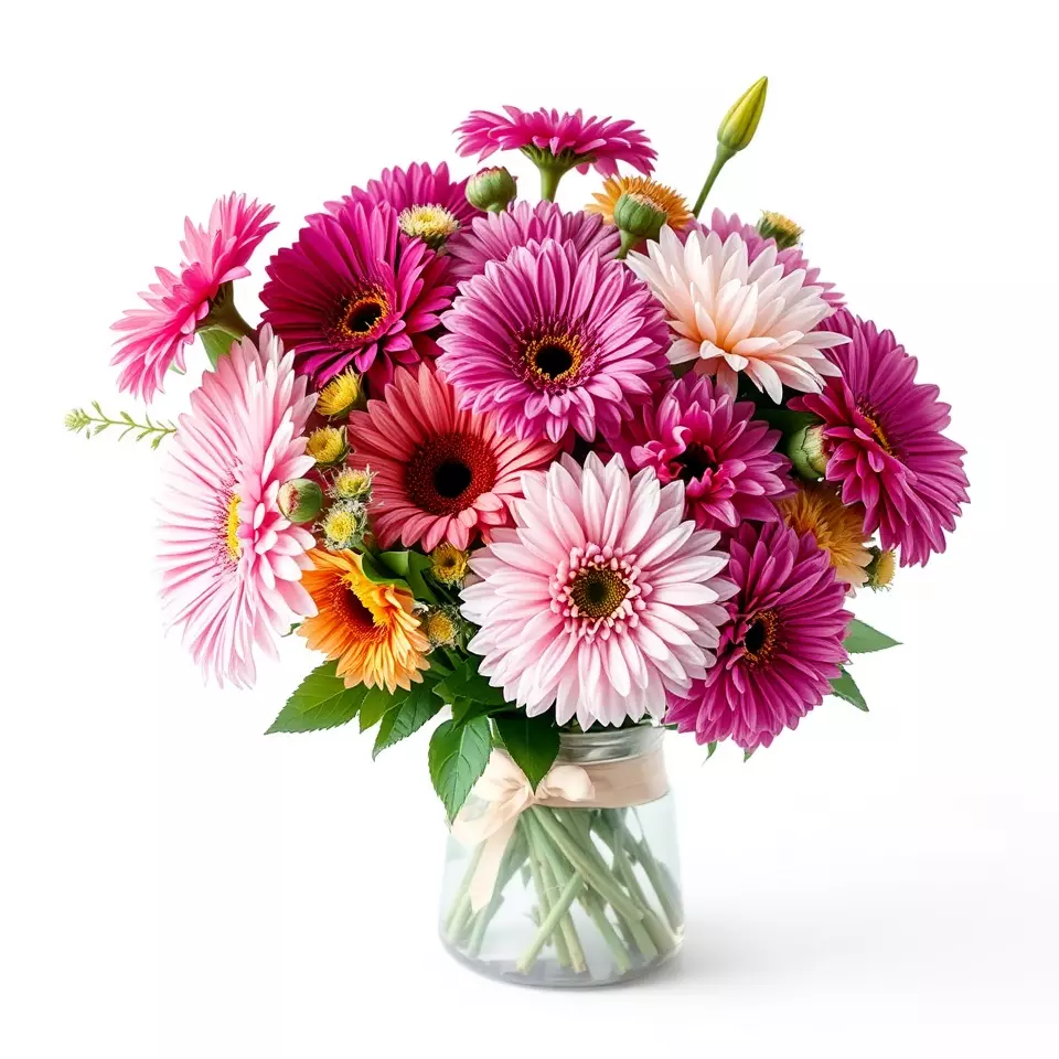 Colorful Gerbera Bouquet model pack Low-poly 3D model_3
