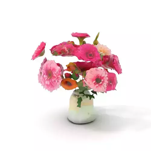 Colorful Gerbera Bouquet model pack Low-poly 3D model