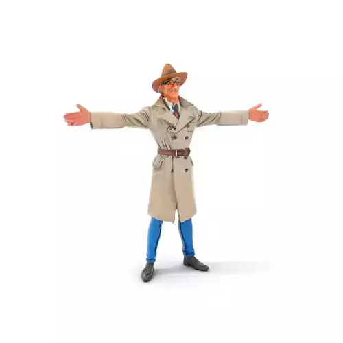 Classic Trench Coat Character model pack Low-poly 3D model