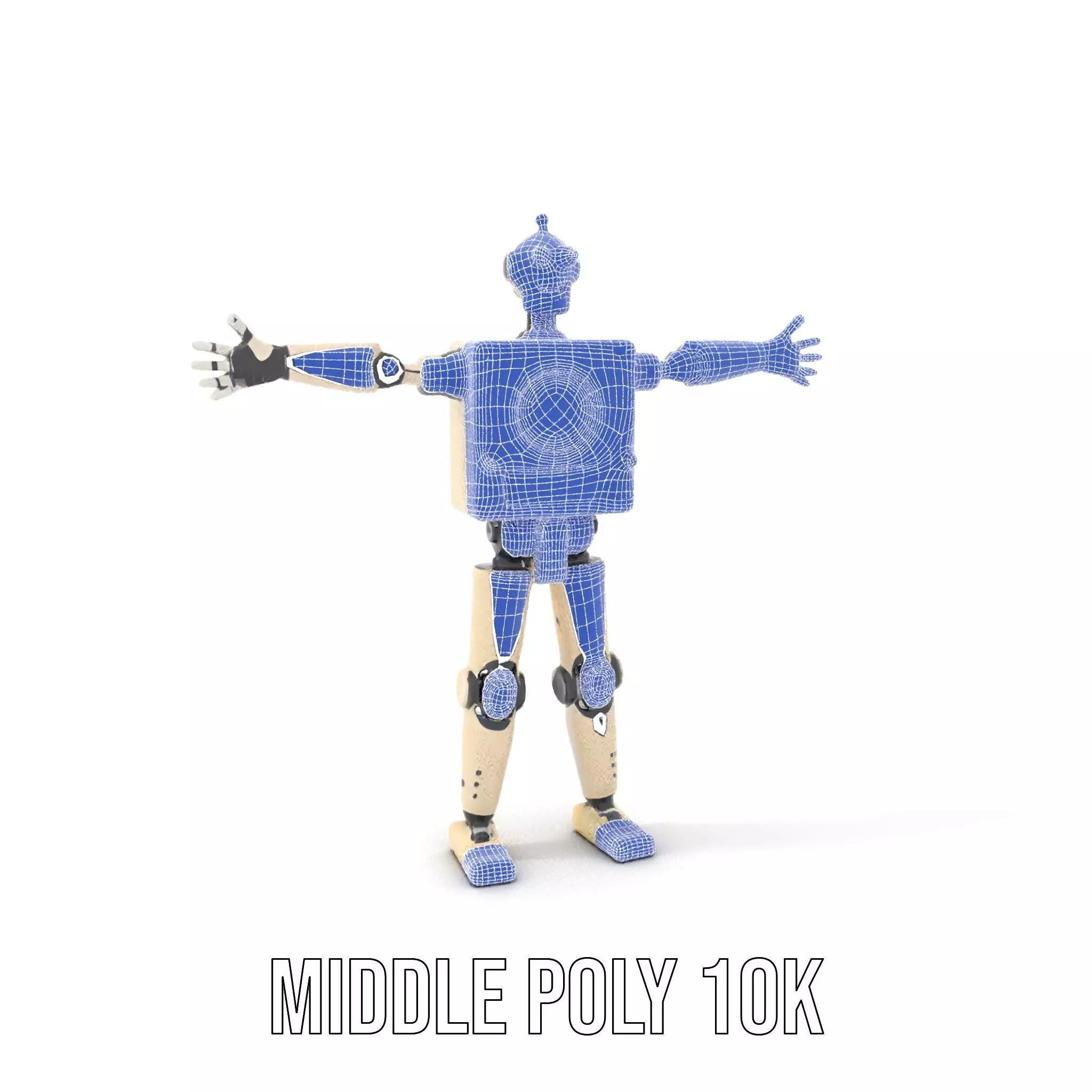 Retro Robot Classic Beige model pack Low-poly 3D model_27