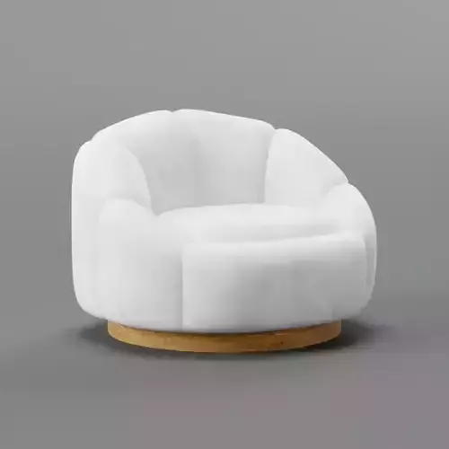 Pumpkin Swivel white Chair