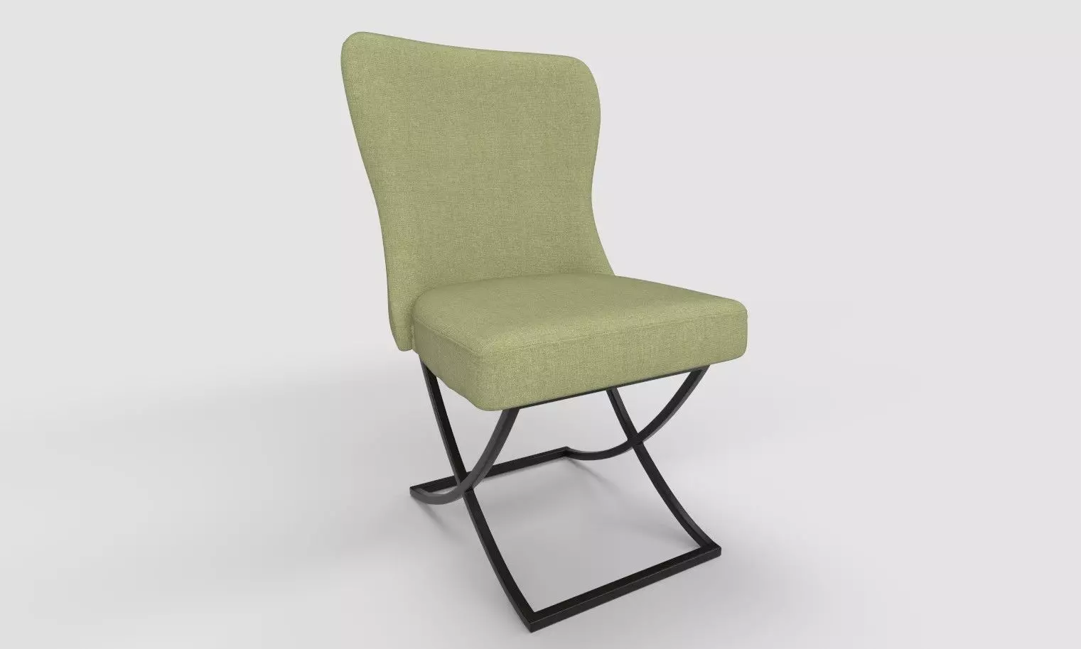 Modern Upholstered Accent Chair 3D model_3
