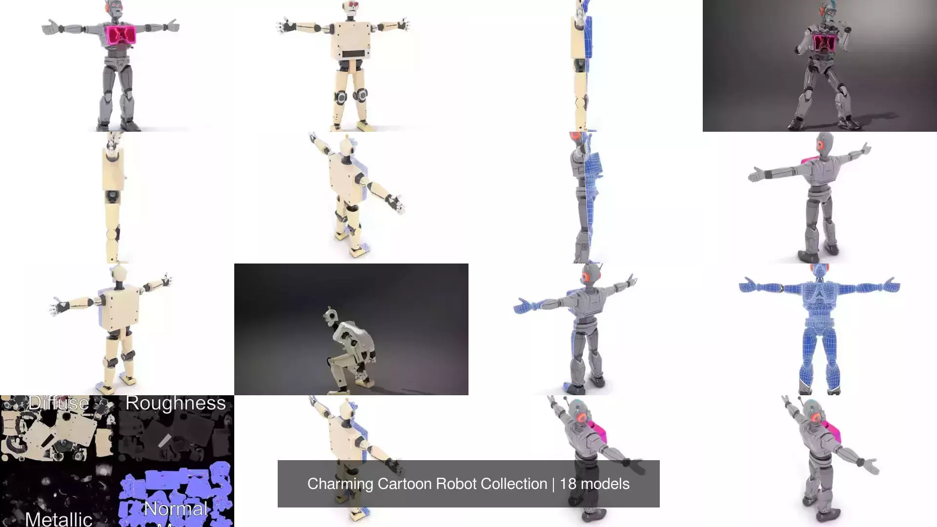 Charming Cartoon Robot Collection _26