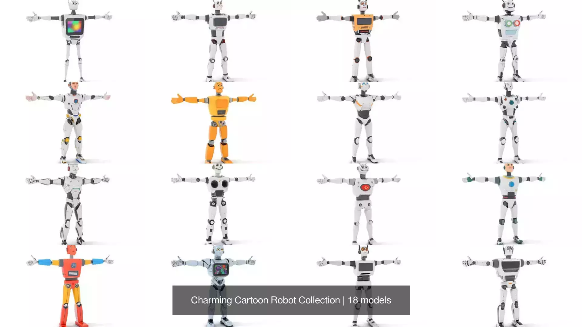 Charming Cartoon Robot Collection _0