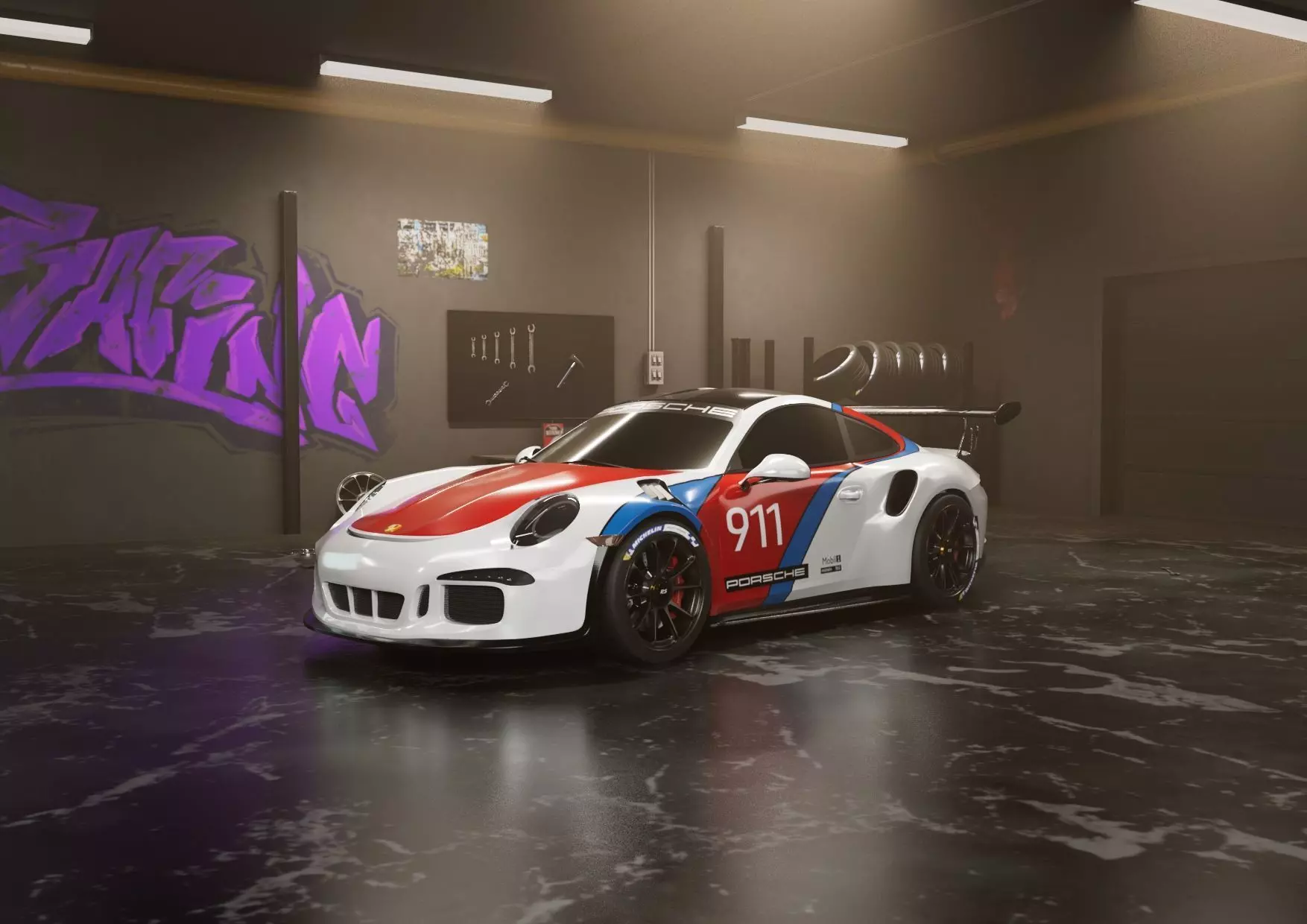 Porsche 911 3D model_8