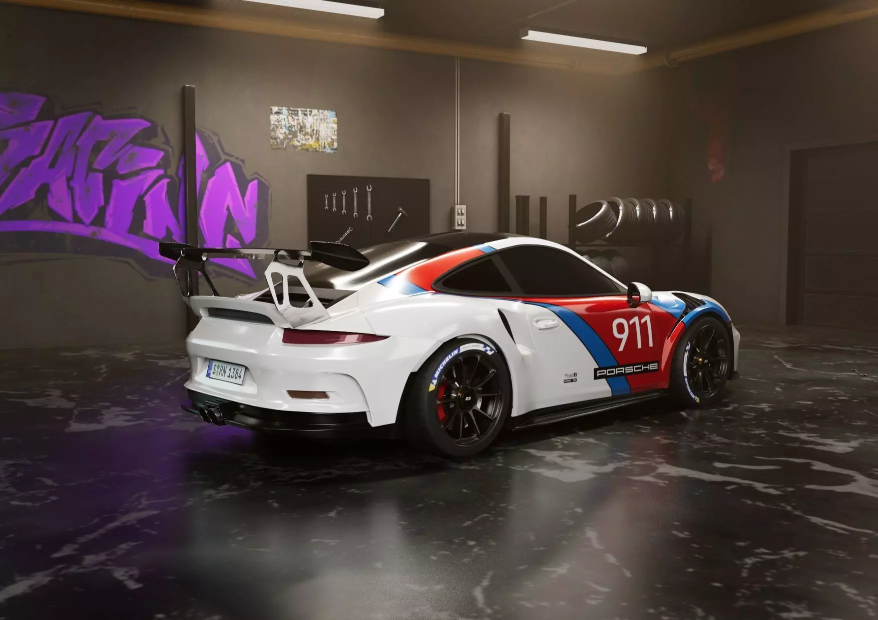 Porsche 911 3D model_4