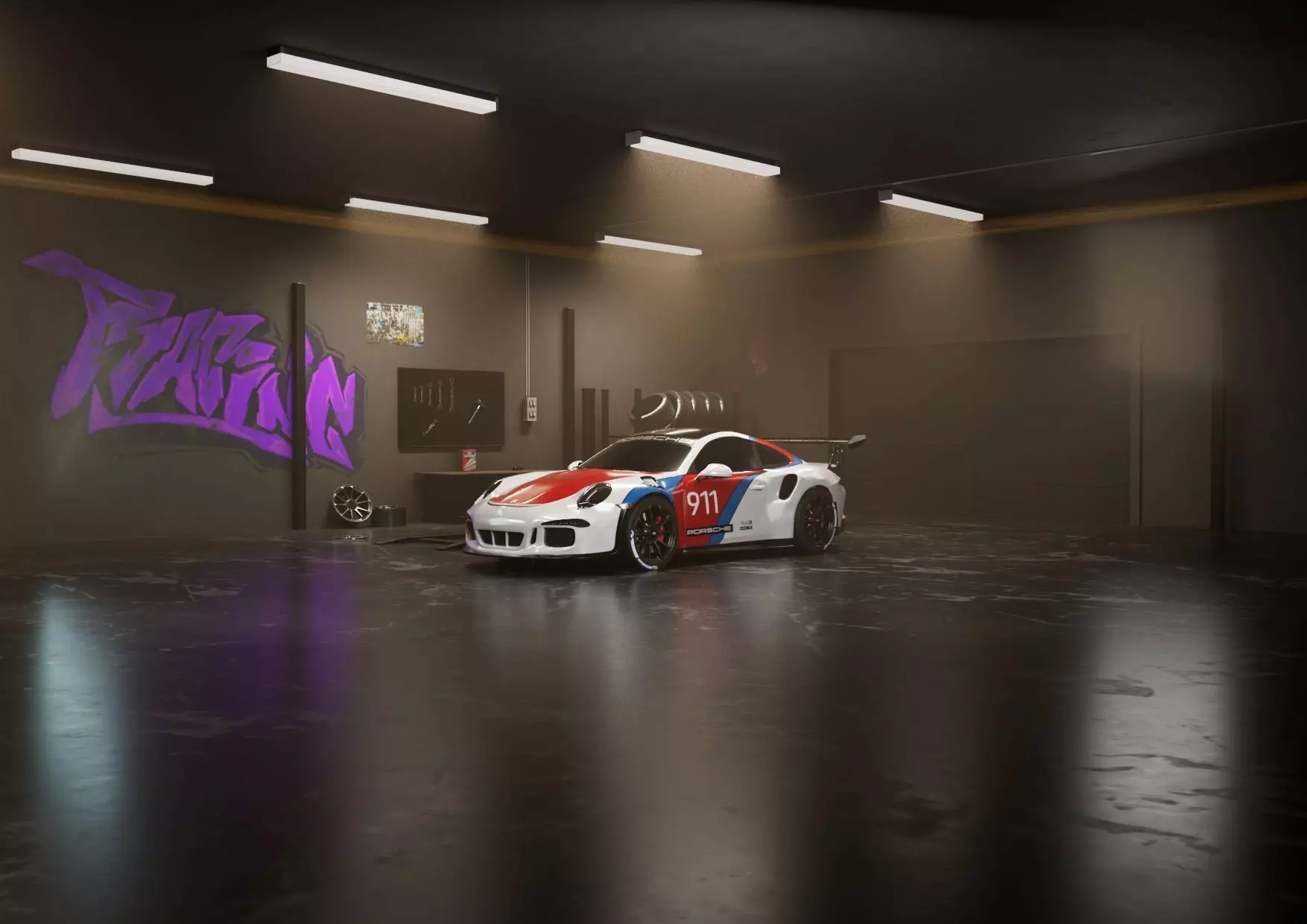 Porsche 911 3D model_7