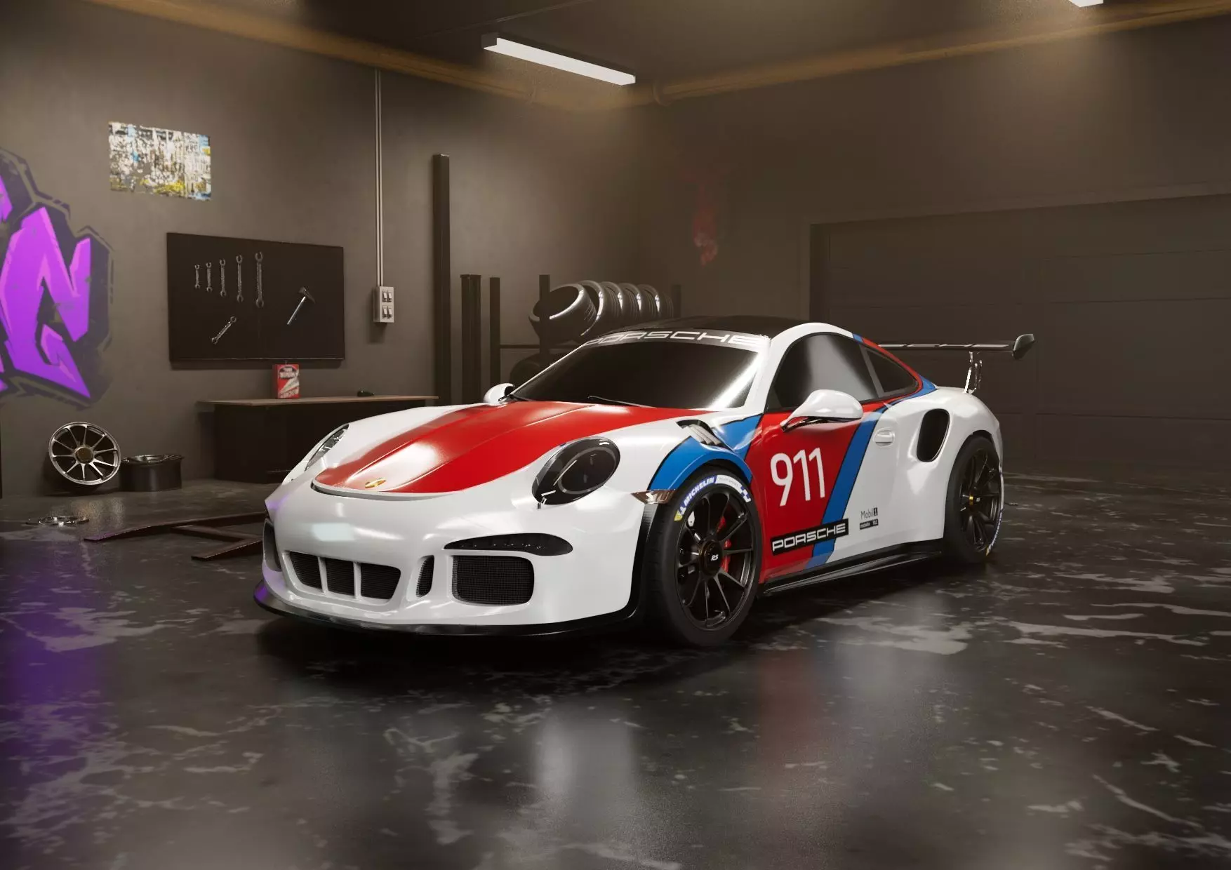 Porsche 911 3D model_3