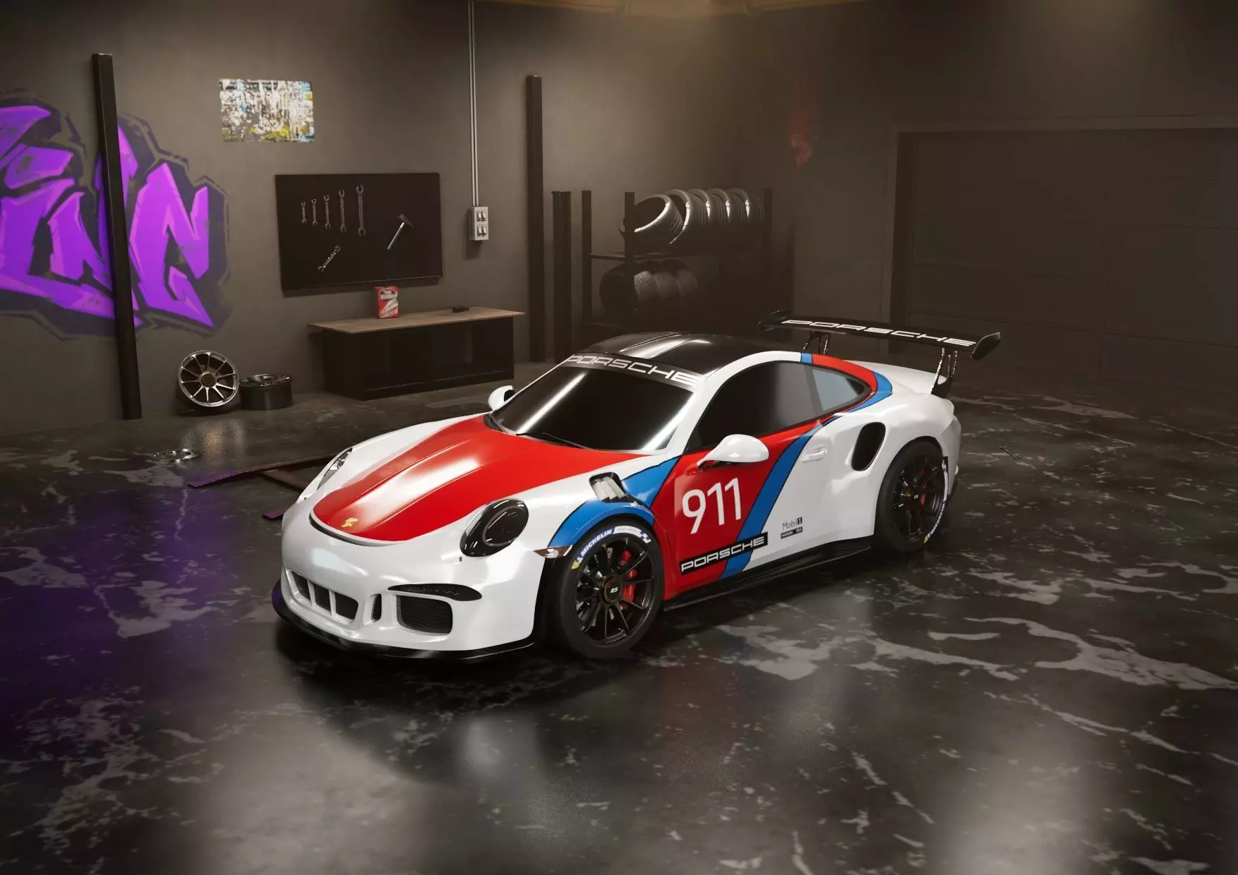 Porsche 911 3D model_0