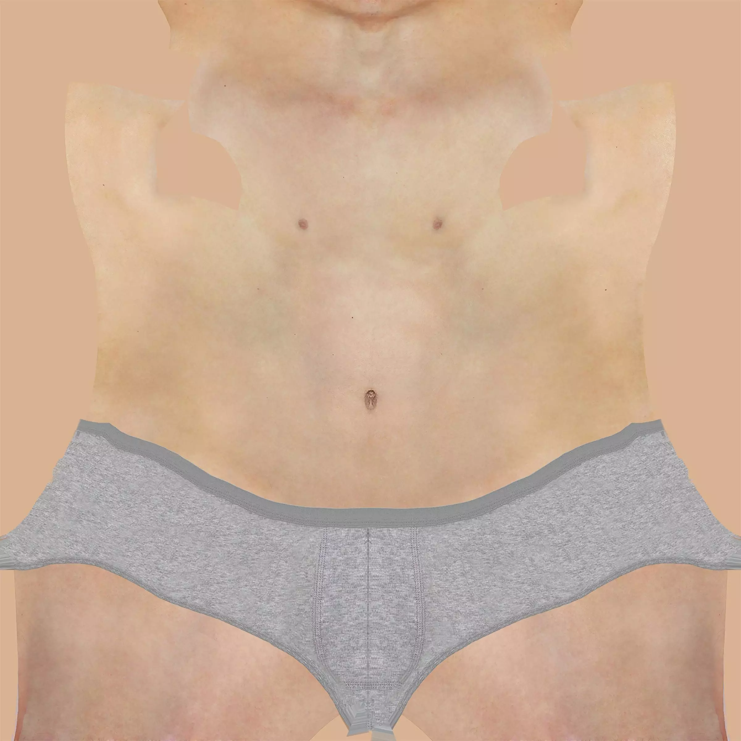 boys overall 3d clothing rigged model Low-poly 3D model_13