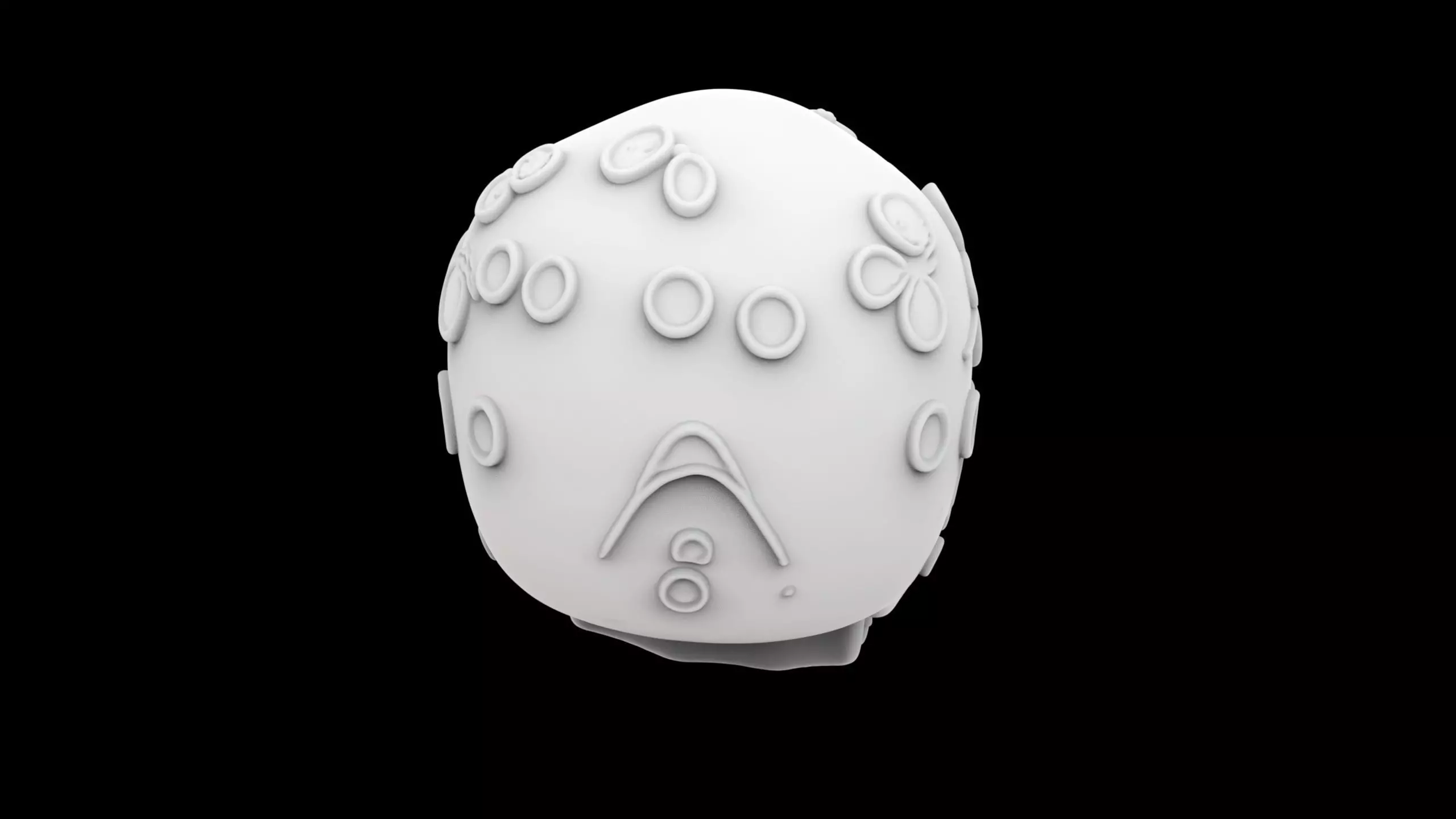 Decorative Sugar Skull 3D Print Model 3D print model_4