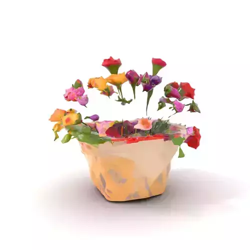 Vibrant Gerbera Flower Bouquet model pack Low-poly 3D model