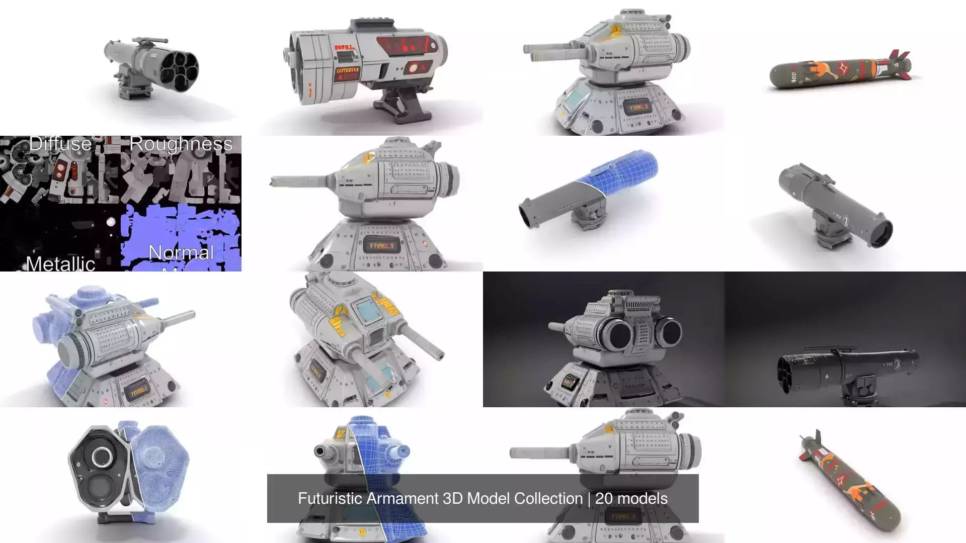 Futuristic Armament 3D Model Collection _39